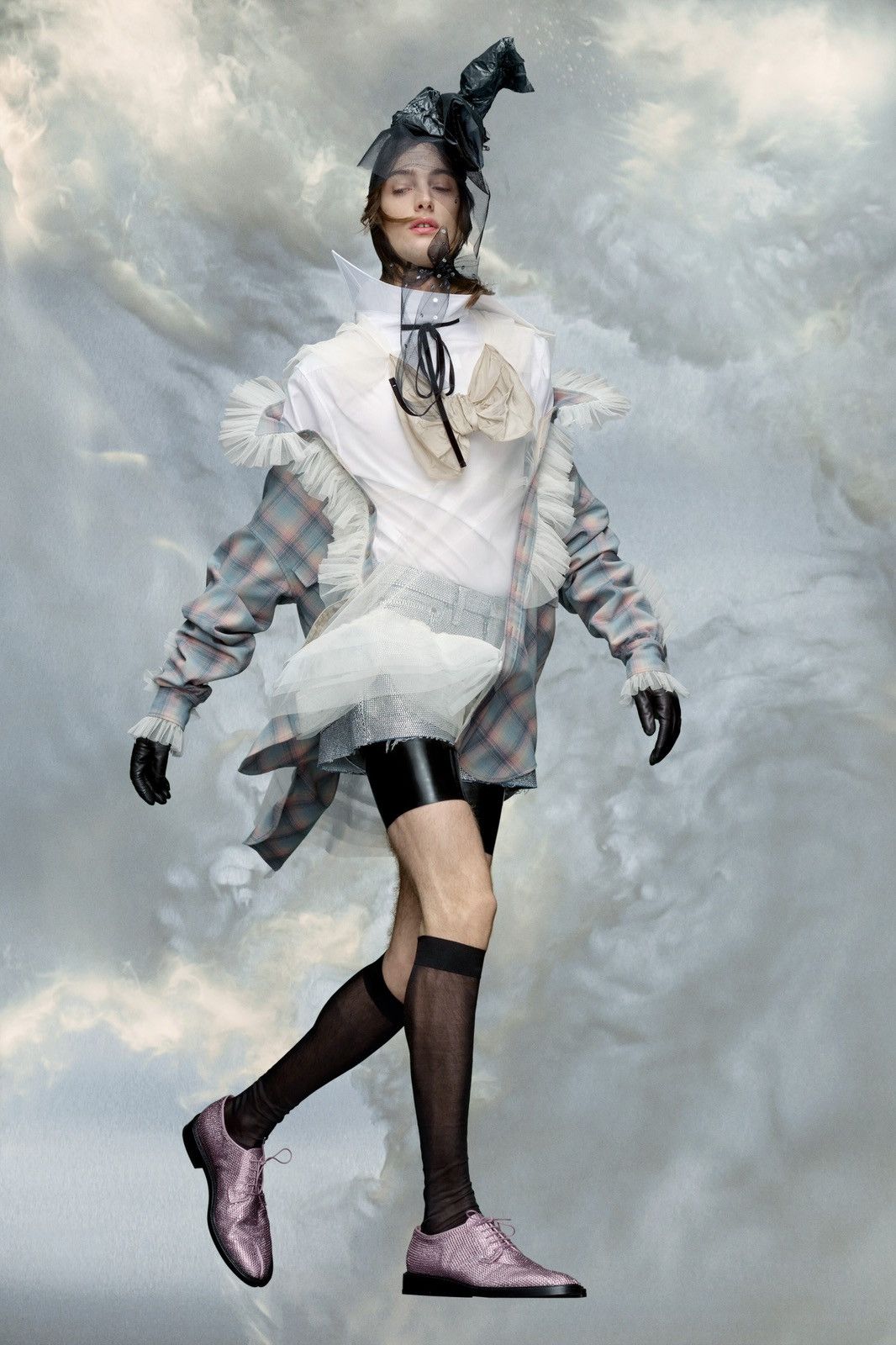John Galliano × Maison Margiela × Pendleton Margiela Co-Ed 2023 Tulle/Wool Shirt Size M / US 6-8 / IT 42-44 - 7 Thumbnail