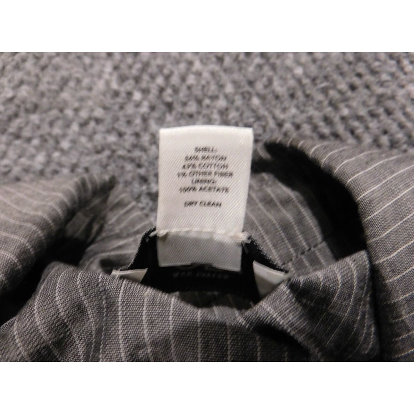 Ann Taylor Ann Taylor Loft Womens Blazer M Gray Striped Short Sleeve Knit Cotton Button Pockets Casual Modern - Size M / US 6-8 / IT 42-44 - 5 Thumbnail
