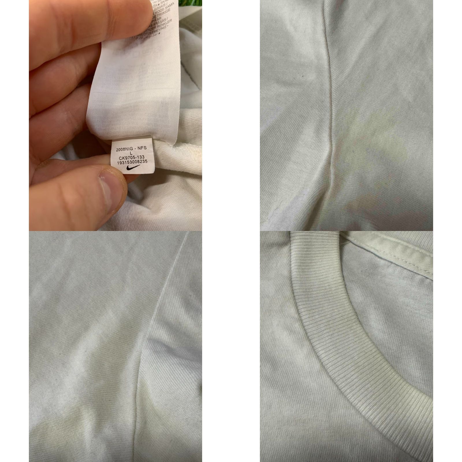 Nike Nike Air 2020 Original Men Short Sleeve Shirt T-Shirt Tee Jersey Size L White Red Black Nike Shirt Mens Short Sleeve Jersey 100% Cotton Size US L / EU 52-54 / 3 - 8 Thumbnail