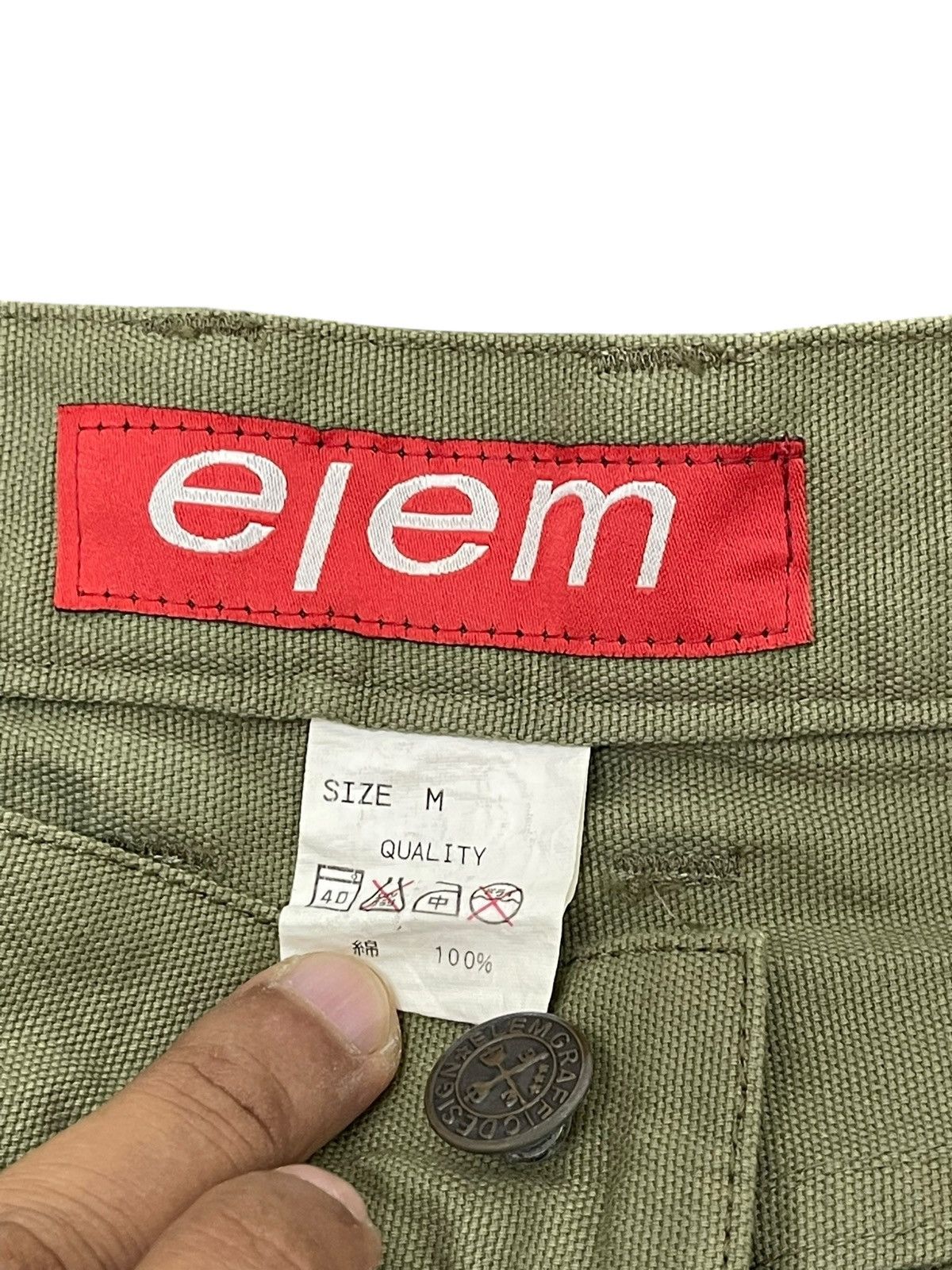 Japanese Brand Elem Cargo Pant Hybrid Sweat Pockets Style Regular 4🟦0 Size US 31 - 14 Thumbnail