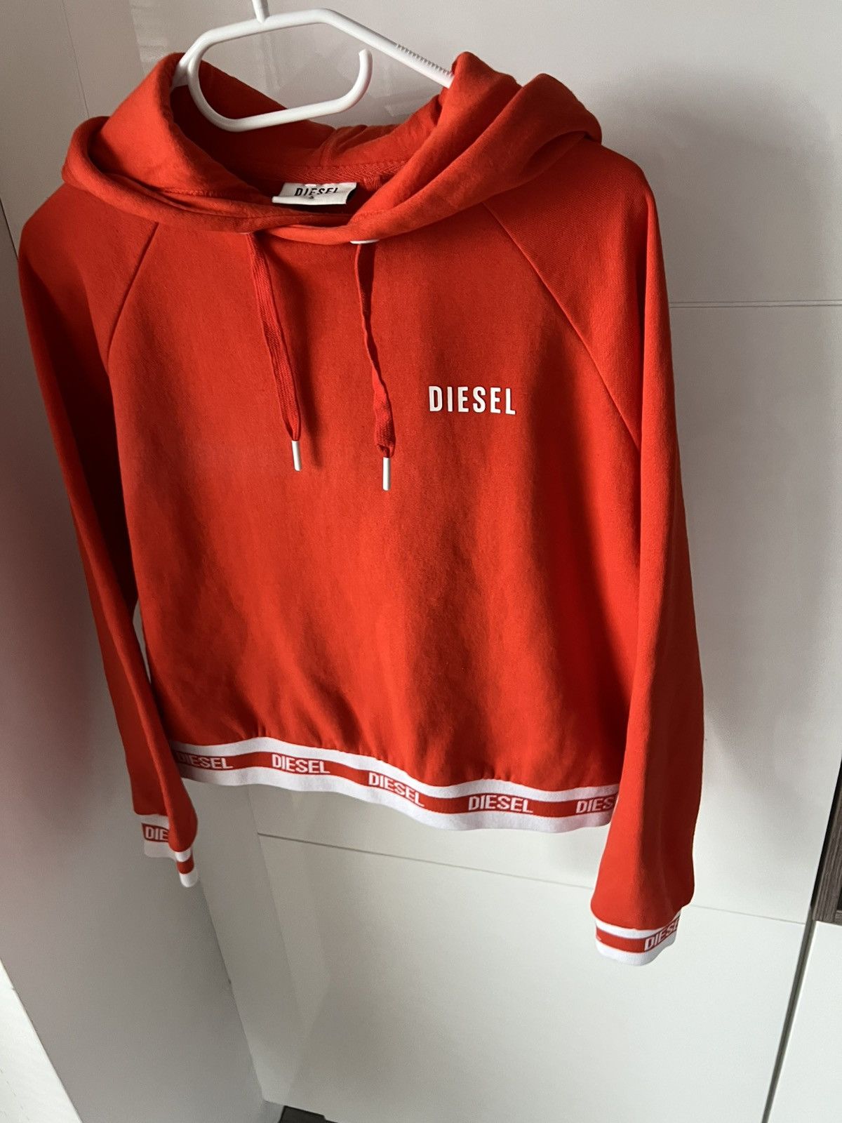 Diesel Diesel Orange Mongram Crop Top Women’s Streetwear Hoodie Size S / US 4 / IT 40 - 7 Thumbnail