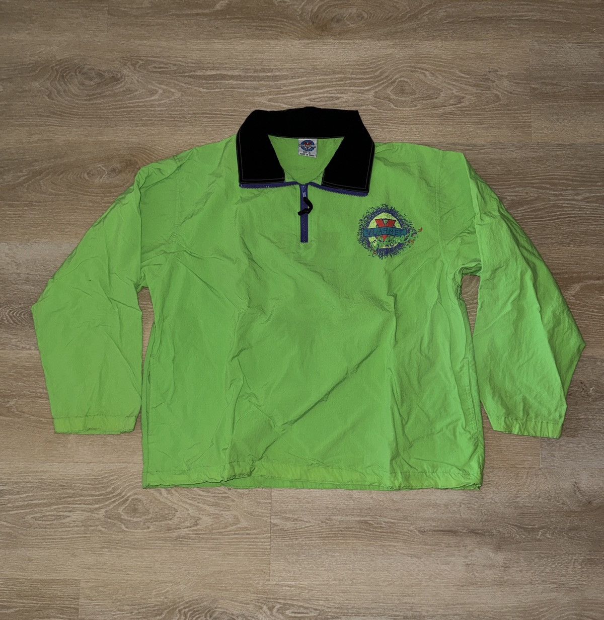 Vuarnet Vintage 90’s Vuarnet France Bright Green Windbreaker Jacket Size US XL / EU 56 / 4 - 1 Thumbnail