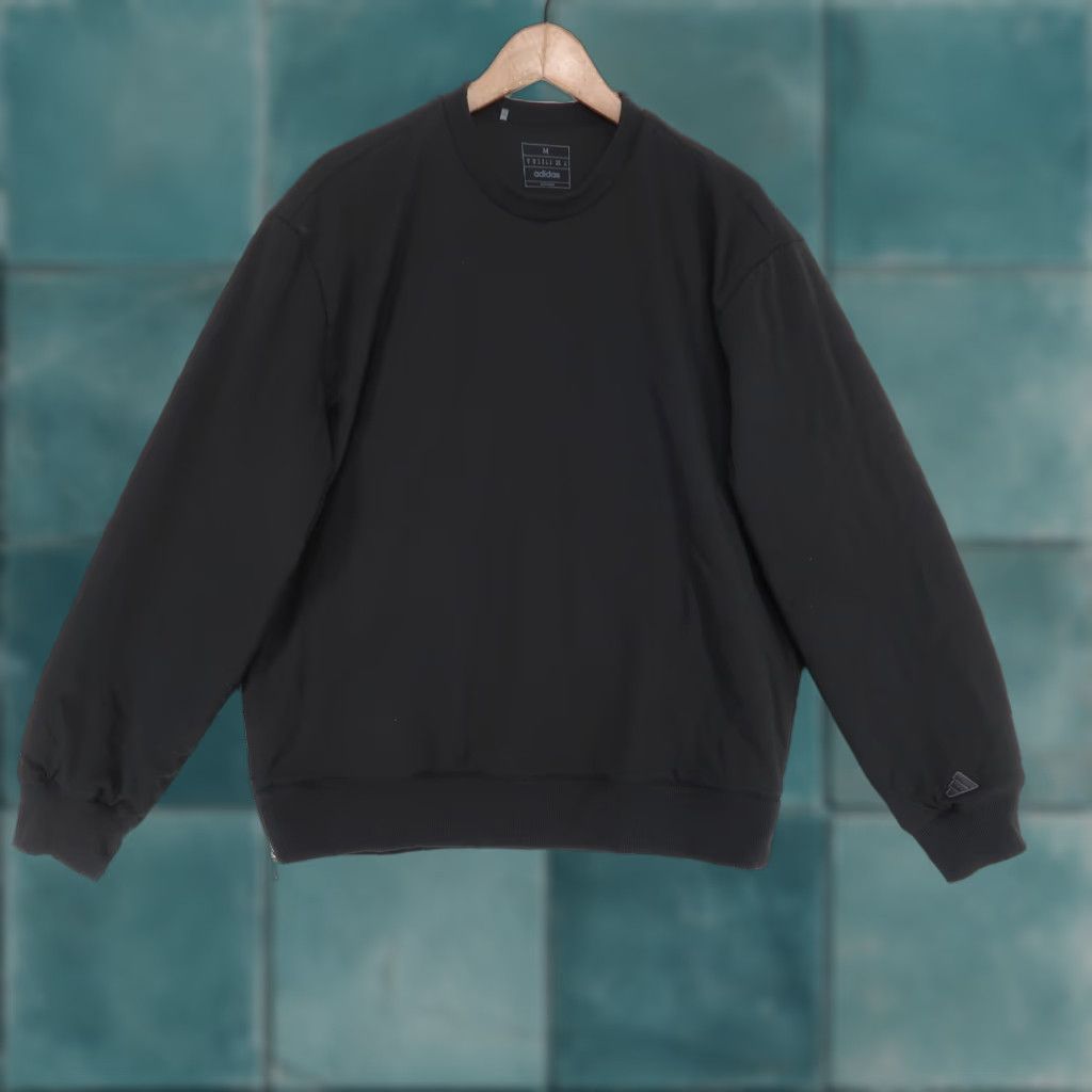 Adidas Adidas Go To Pullover Mens M Black Quilted Crewneck Side Zip Golf Shirt Size US M / EU 48-50 / 2 - 1 Thumbnail