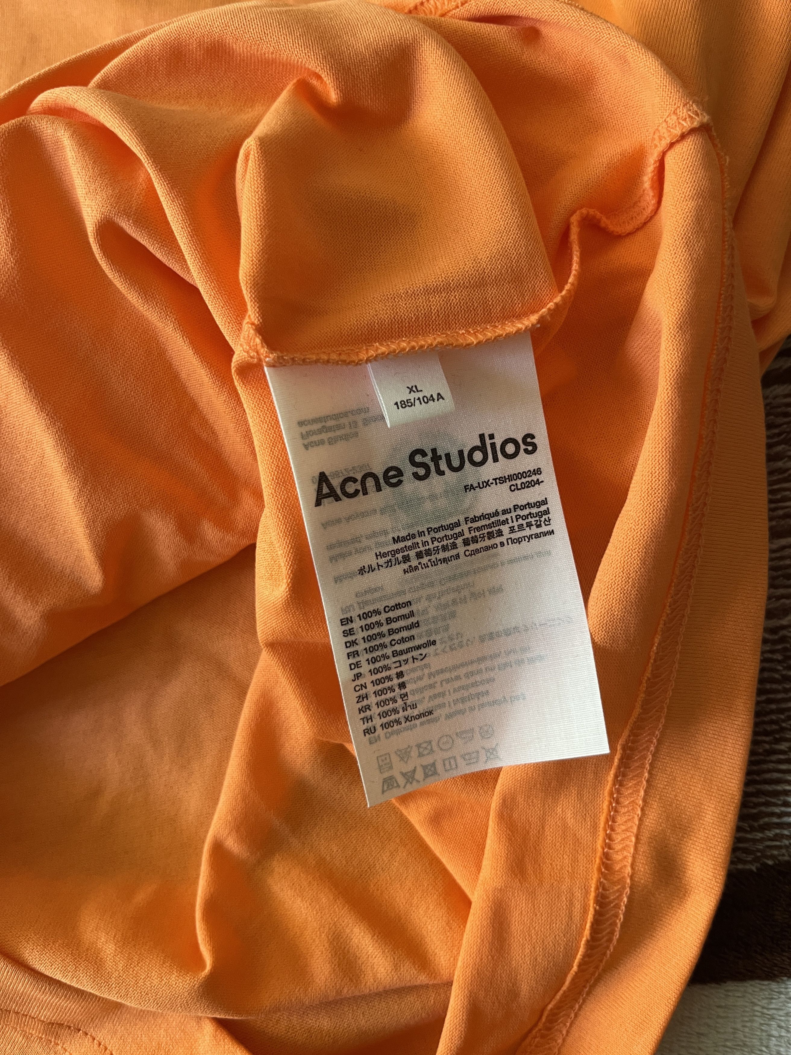 Acne Studios Acne Studios Orange Regular Longsleeve T-Shirt XL Size US XL / EU 56 / 4 - 3 Thumbnail