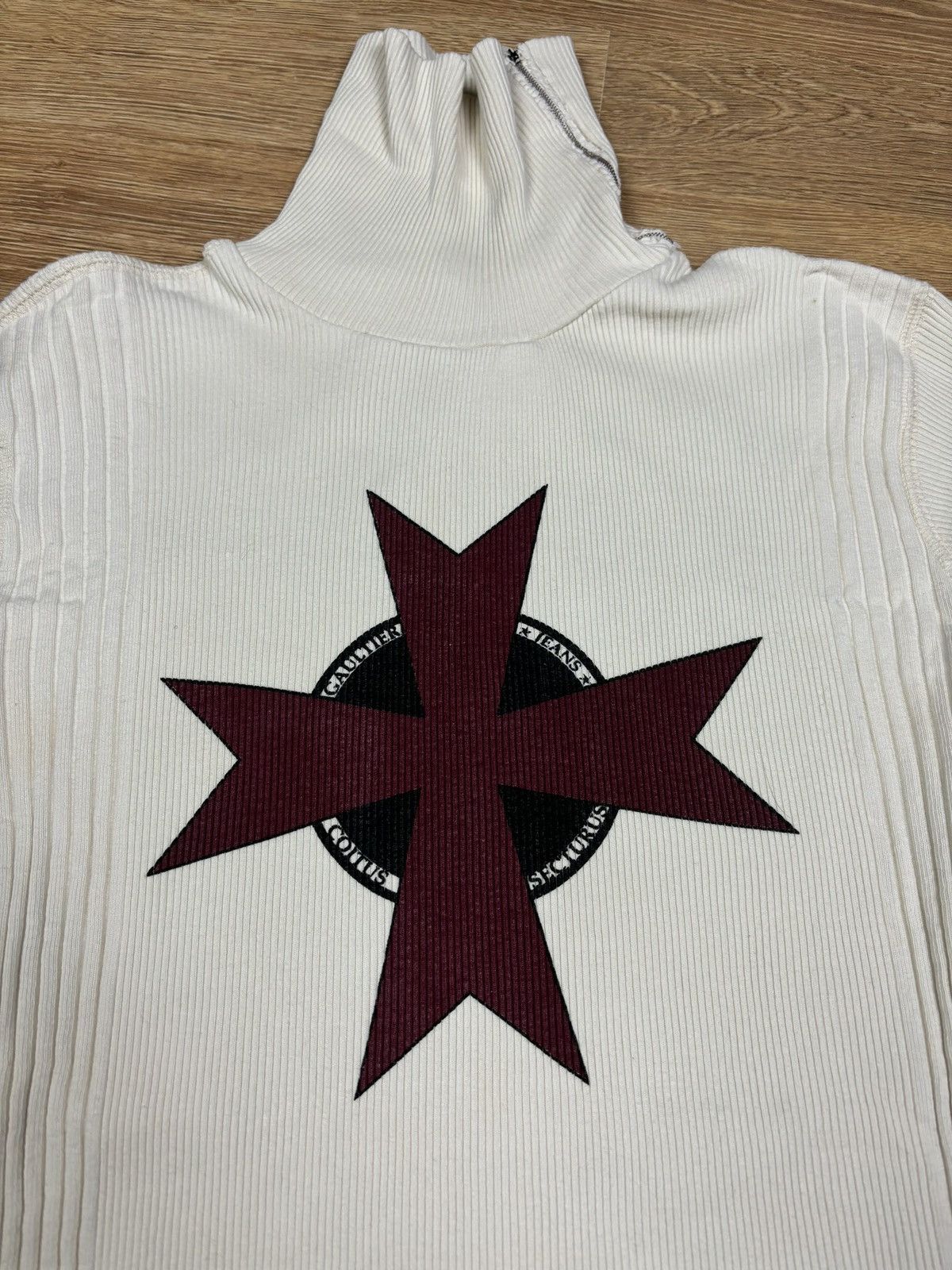 Jean Paul Gaultier 2000s Jean Paul Gaultier Asymmetrical Col Sweater Size L / US 10 / IT 46 - 3 Thumbnail