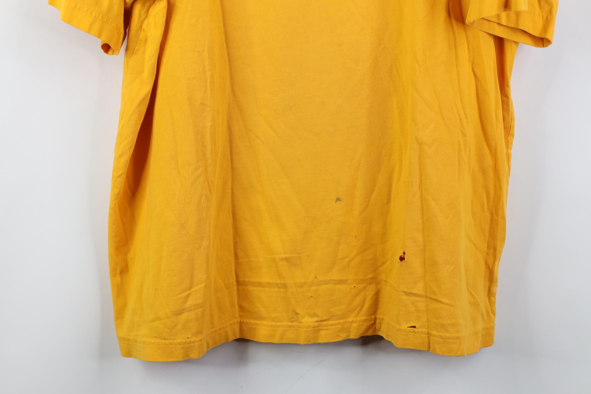 Lands' End Vintage Y2K Lands End Short Sleeve T-Shirt Yellow Cotton Size US L / EU 52-54 / 3 - 3 Thumbnail