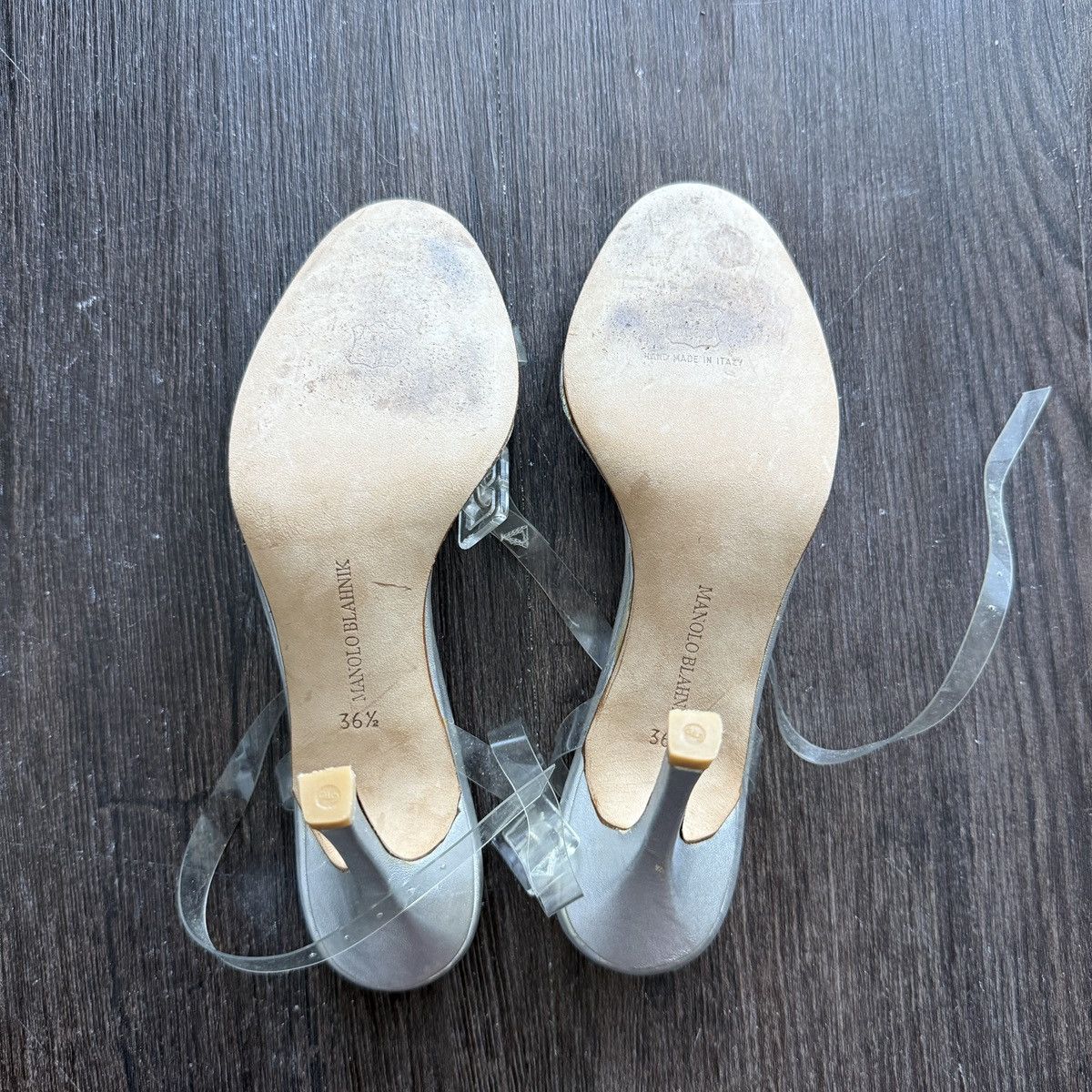 Manolo Blahnik Vintage Manolo Blahnik Clear Heels Size US 6.5 / IT 36.5 - 5 Thumbnail