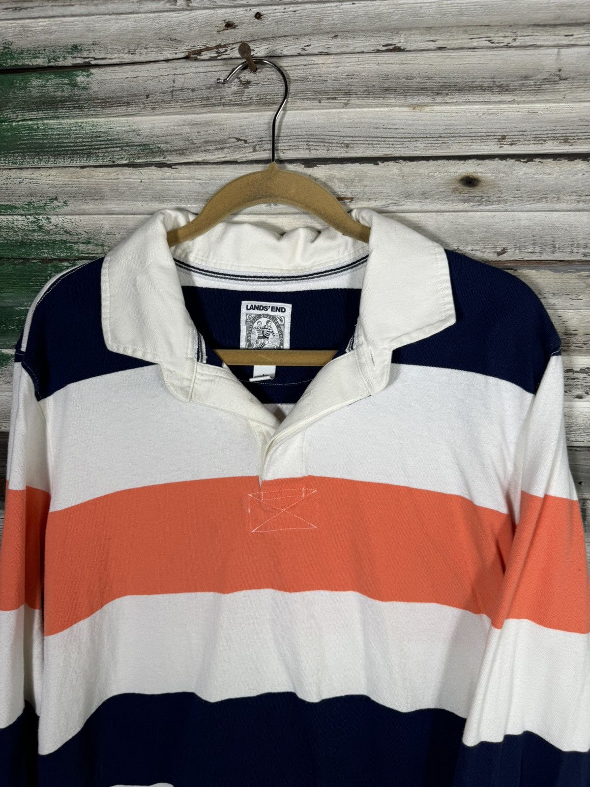 Vintage Vintage Striped Rugby Size US L / EU 52-54 / 3 - 3 Thumbnail