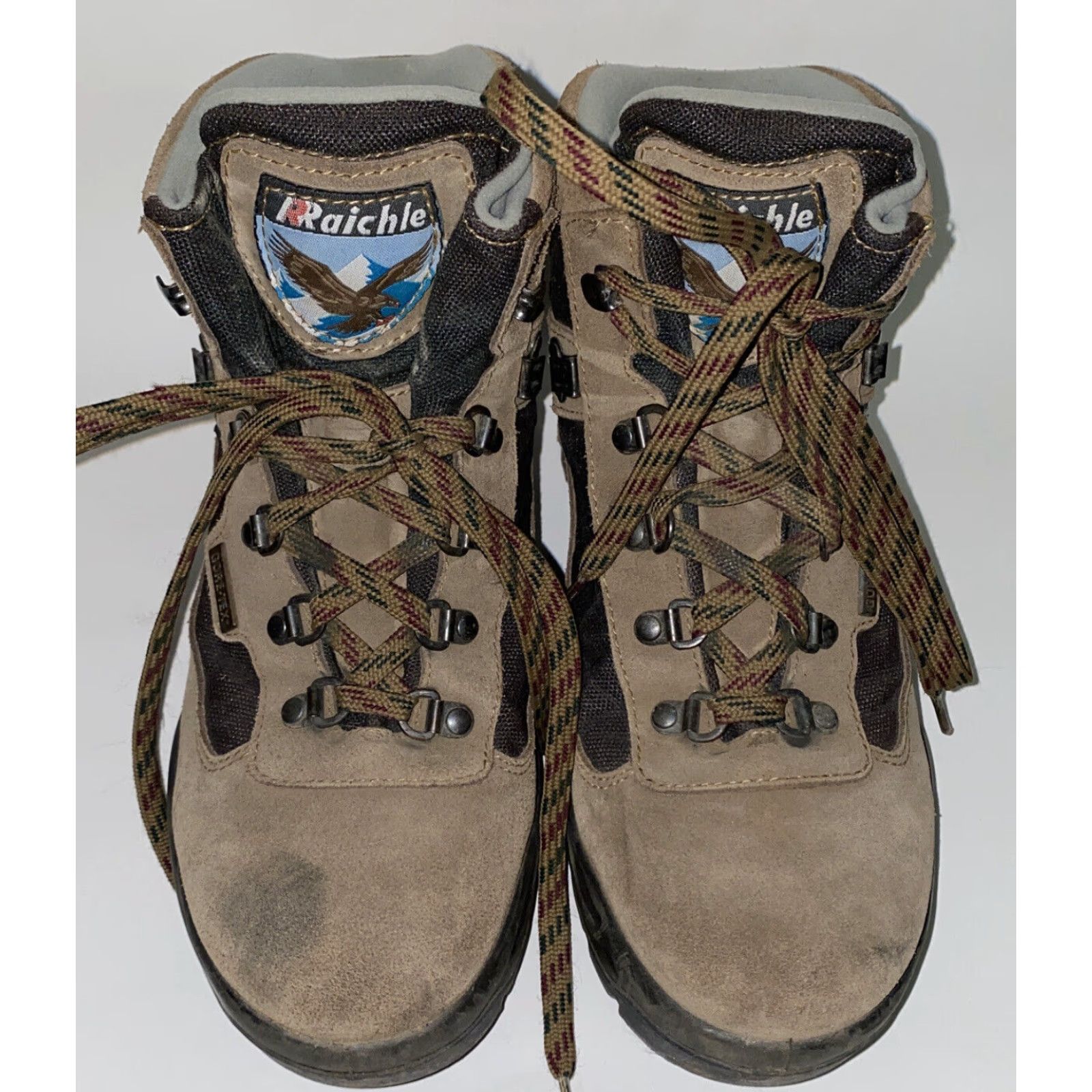 Vintage Raichle Boots Womens Brown Leather Suede Gore-Tex Lace Up Casual Sz 9 Leather Insole No Insole Size US 9 / IT 39 - 3 Thumbnail
