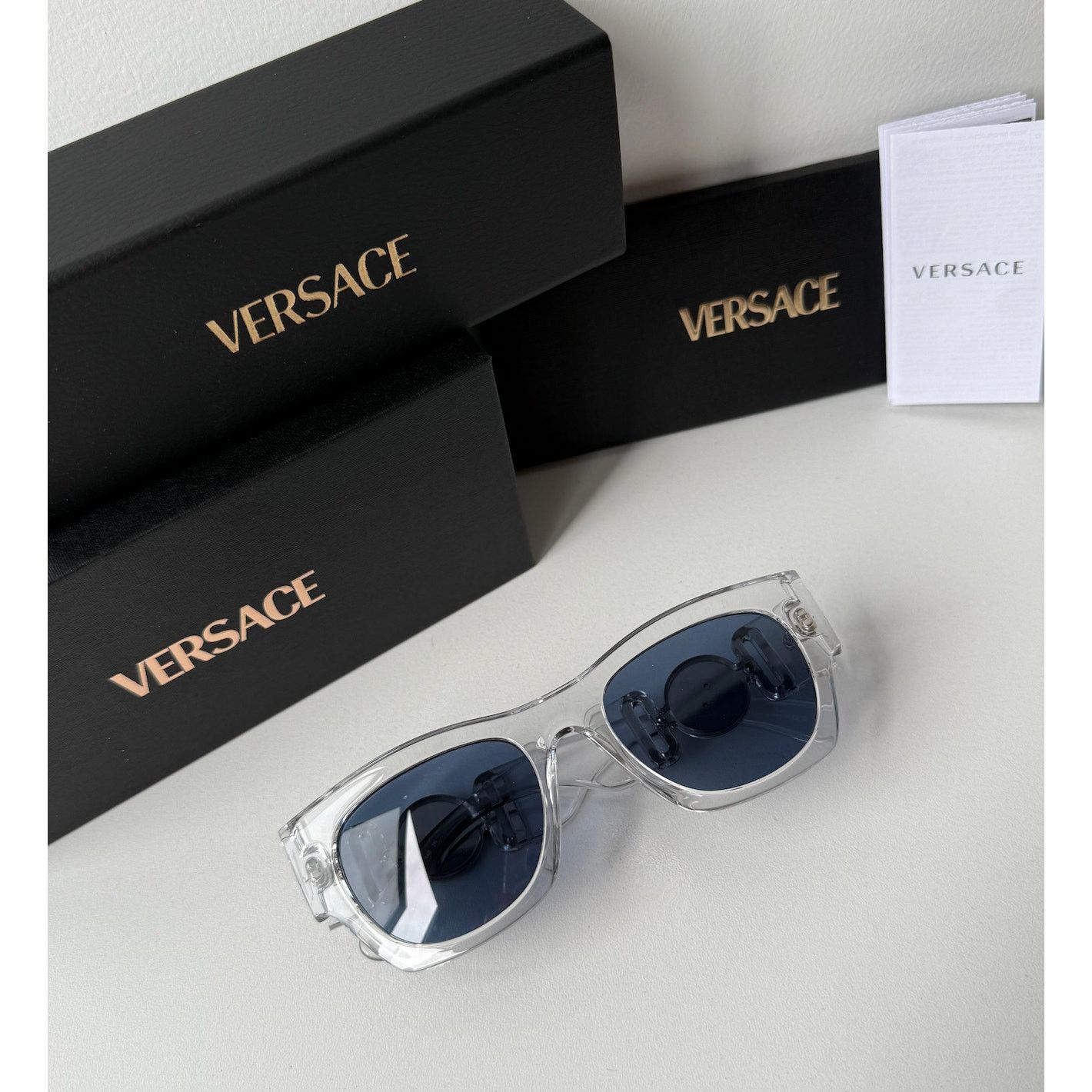 Versace Copied - NEW Versace VE4479U Clear Biggie Sunglasses Size ONE SIZE - 3 Thumbnail