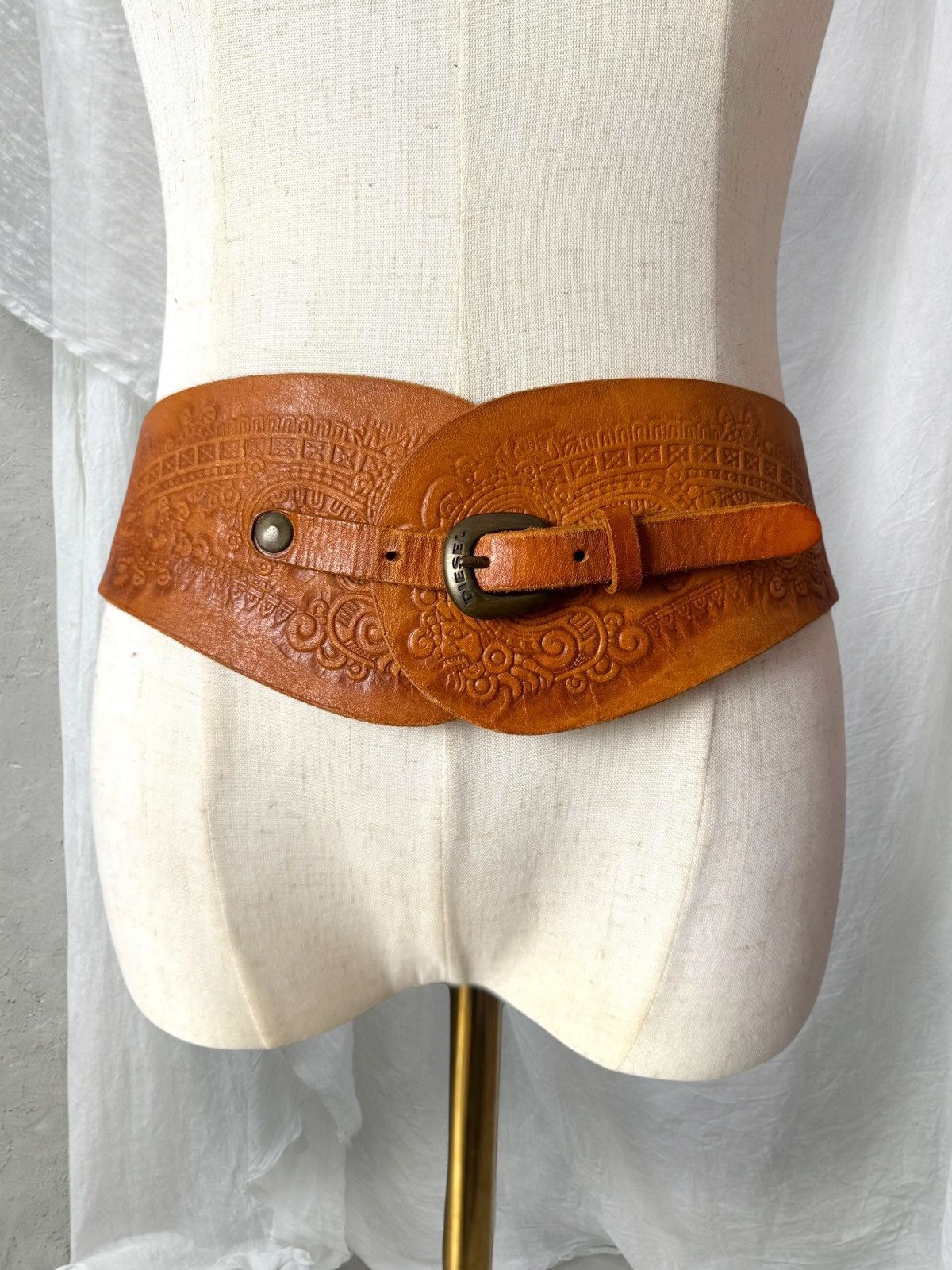 Diesel Diesel Vintage Archive Cow Leather Western Cowgirl Wide Belt Size ONE SIZE - 1 Thumbnail