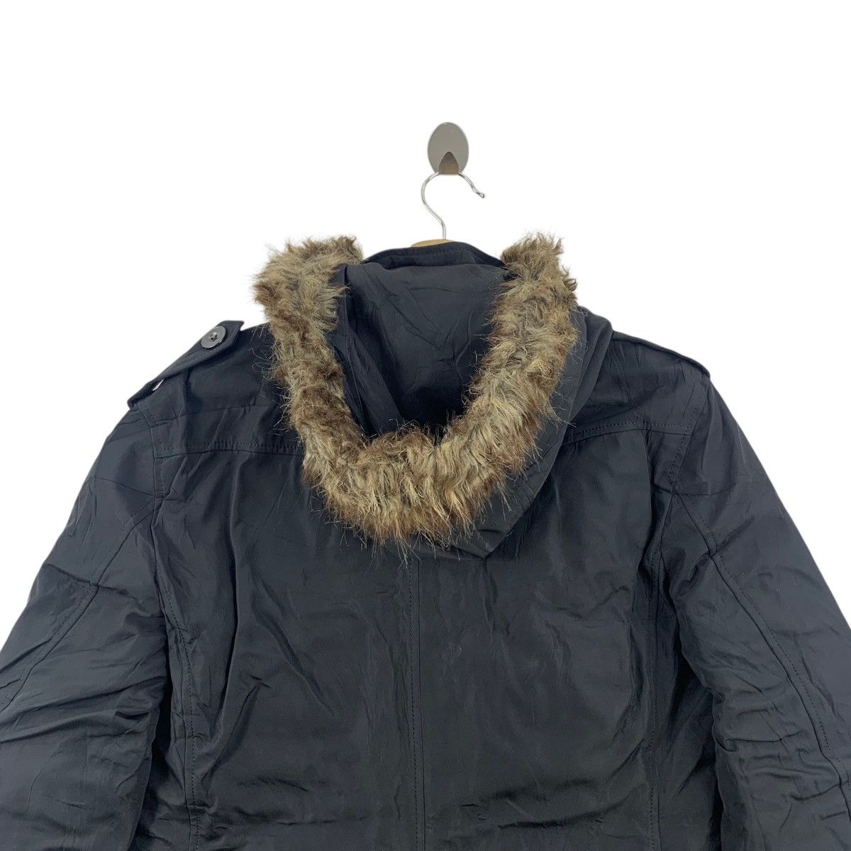Japanese Brand SEMANTIC DESIGN Japanese Brand Punk Black Hooded Winter Coat Size US L / EU 52-54 / 3 - 4 Thumbnail