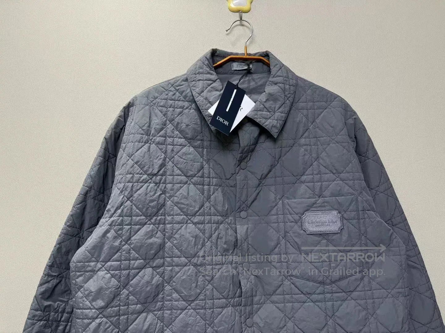 Dior dior gray embroidered logo cotton jacket. Size US L / EU 52-54 / 3 - 2 Thumbnail