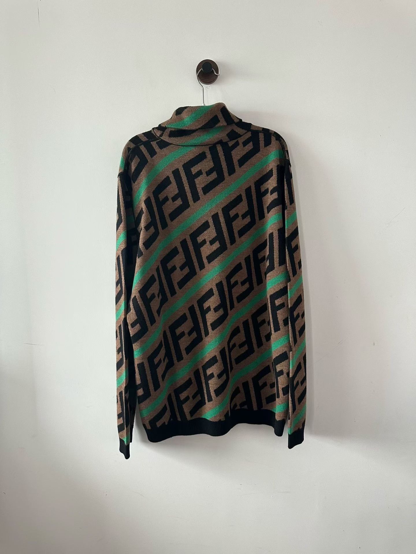 Fendi Fendi FF Monogram Stripe Turtleneck Sweater Size US L / EU 52-54 / 3 - 2 Thumbnail