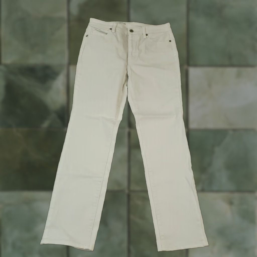 Talbots Talbots Women's Petite White High Rise Straight Leg Stretch Jeans Size 6 Size 30" / US 8 / IT 44 - 1 Thumbnail
