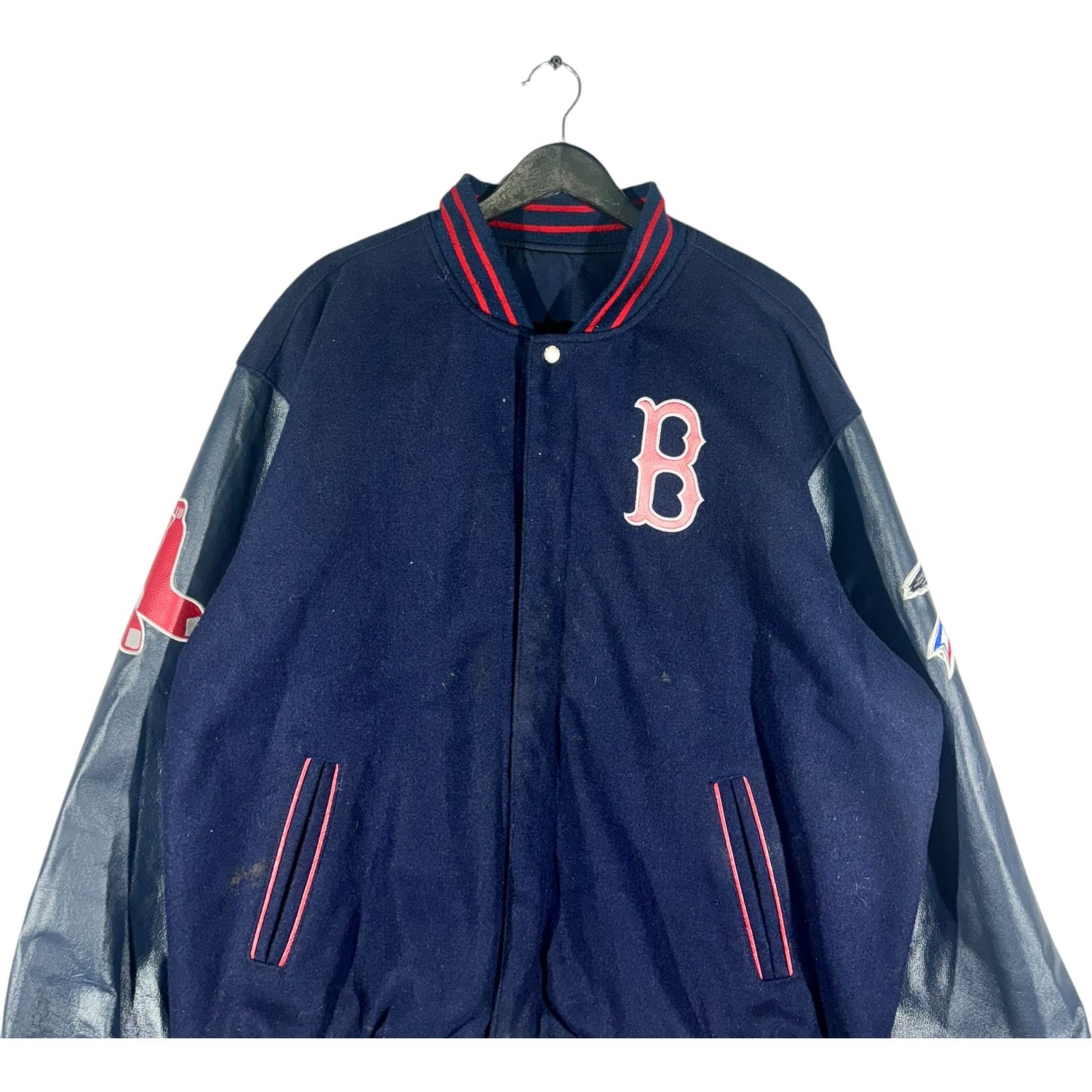 JH Design Vintage Boston Red Sox Reversible Varsity Jacket Size US XL / EU 56 / 4 - 2 Thumbnail