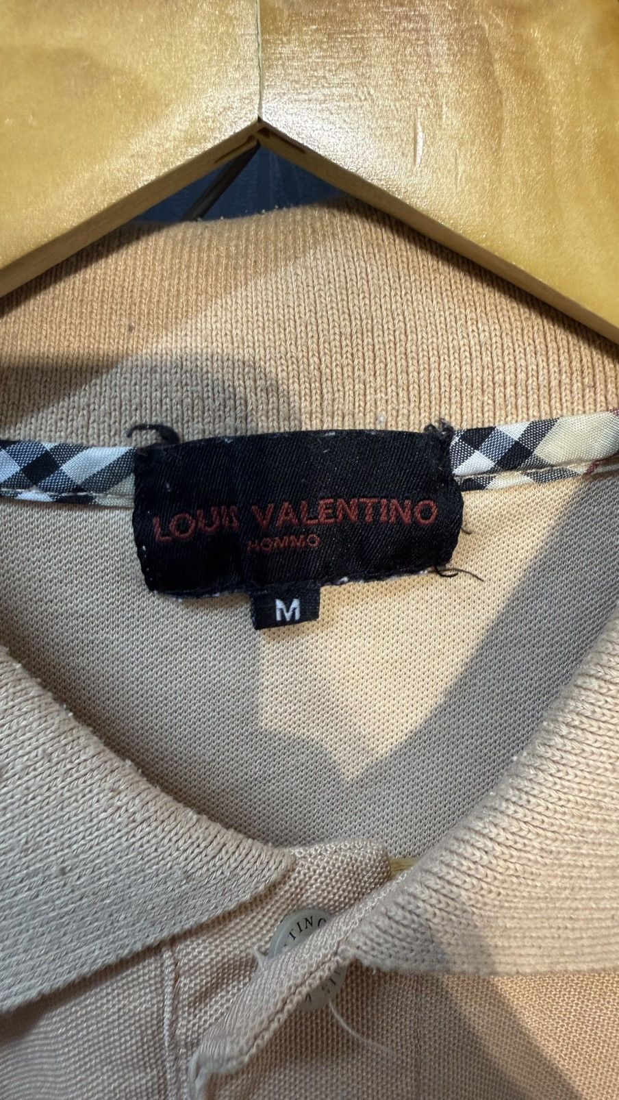 Japanese Brand LV Louis Valentino Polo Shirt Beige Peach Pique Pocket Size US M / EU 48-50 / 2 - 6 Thumbnail