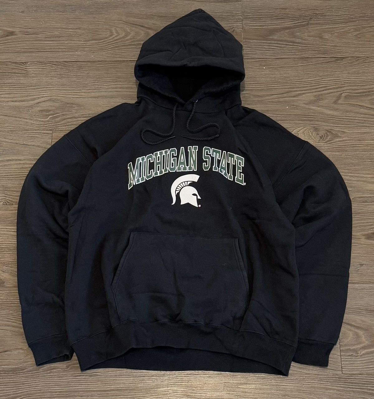 Hanes × Vintage Vintage 90s Michigan State Hanes Ultimate Cotton Sweatshirt Size US L / EU 52-54 / 3 - 1 Thumbnail