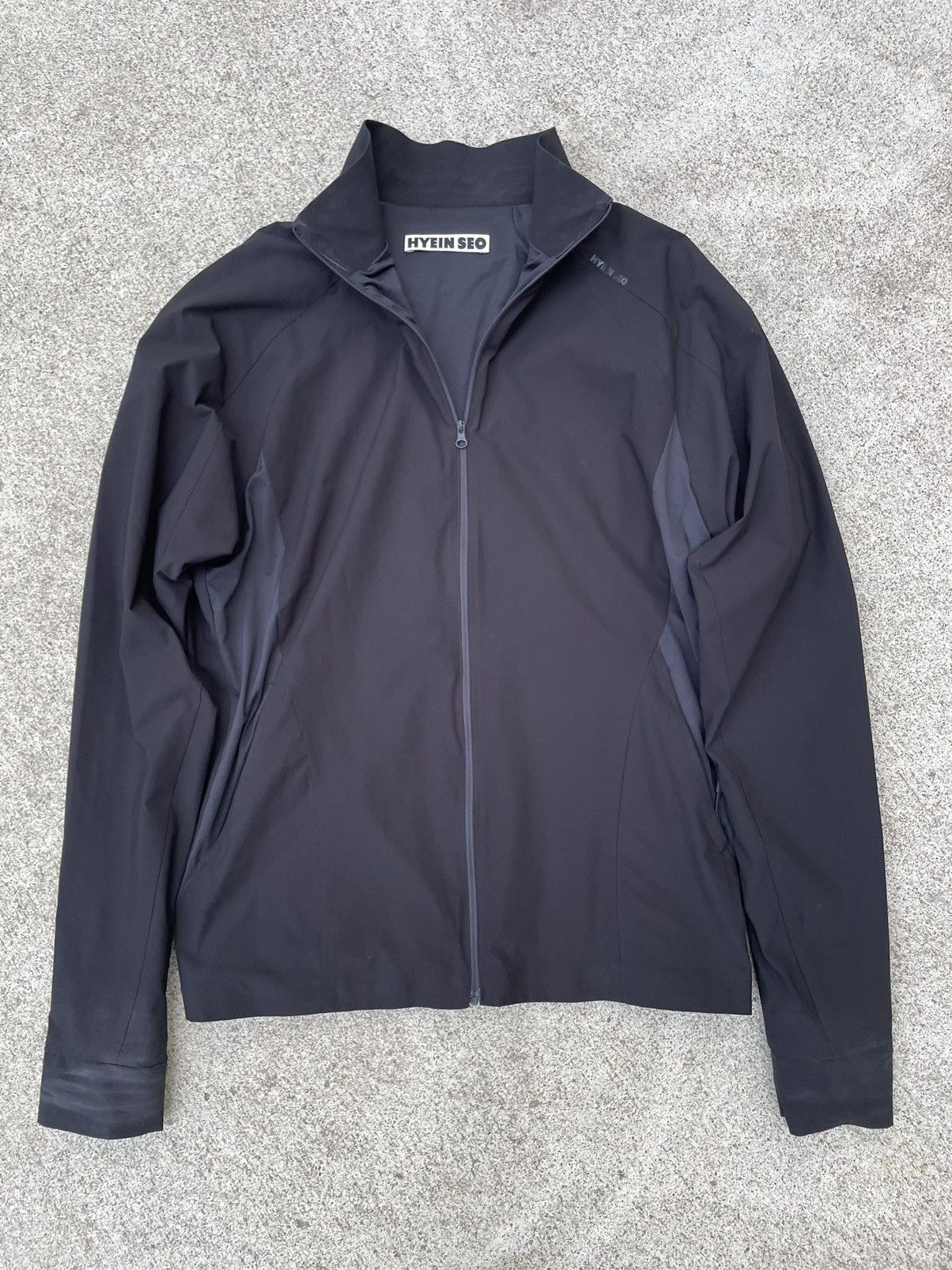 Hyein Seo Hyein Seo Black Sports Zip Up Jacket | Grailed