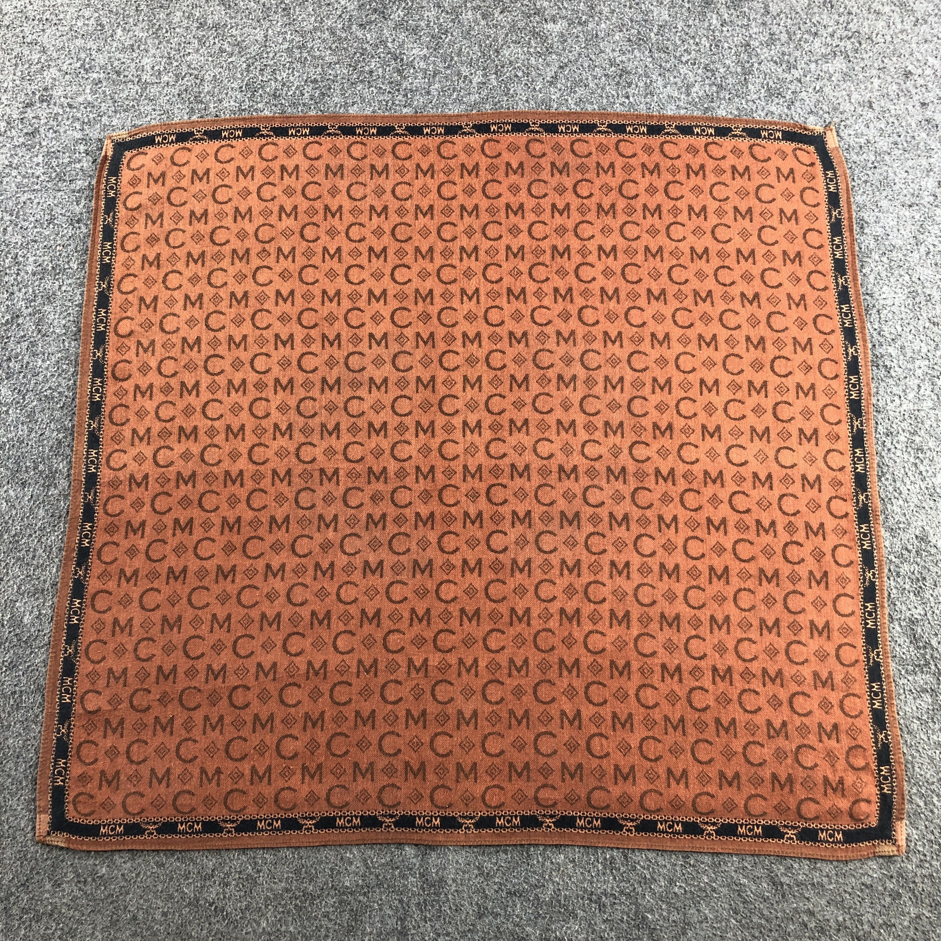 MCM × Vintage MCM Monogram Handkerchief Neckerchief Bandana H2723 Size ONE SIZE - 3 Thumbnail