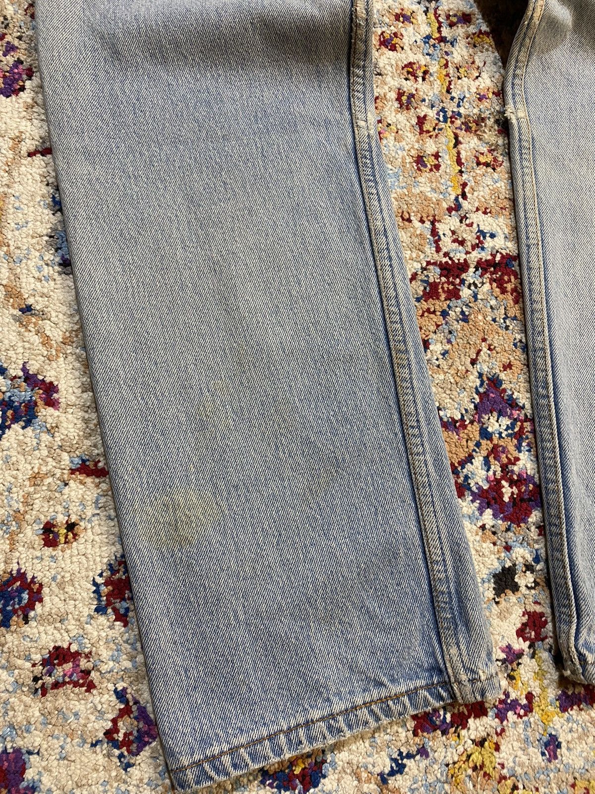 Levi's × Vintage WASHED BLUE 501 LEVIS RINDEM CUSTOM STUDS RHINESTONE Size US 33 - 19 Thumbnail