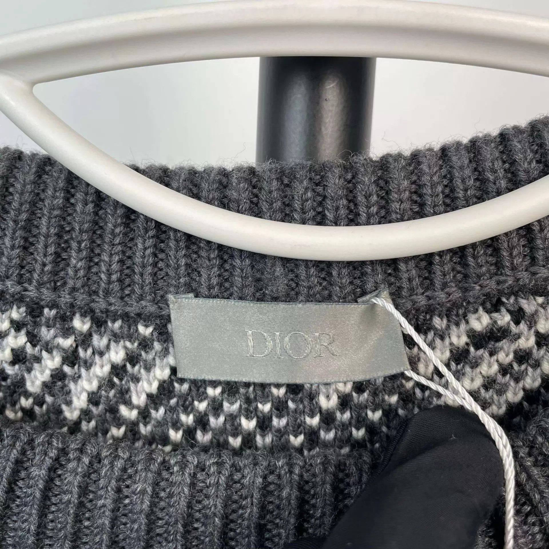 Dior Dior wool logo sweater gray L 98 new Size US L / EU 52-54 / 3 - 3 Thumbnail