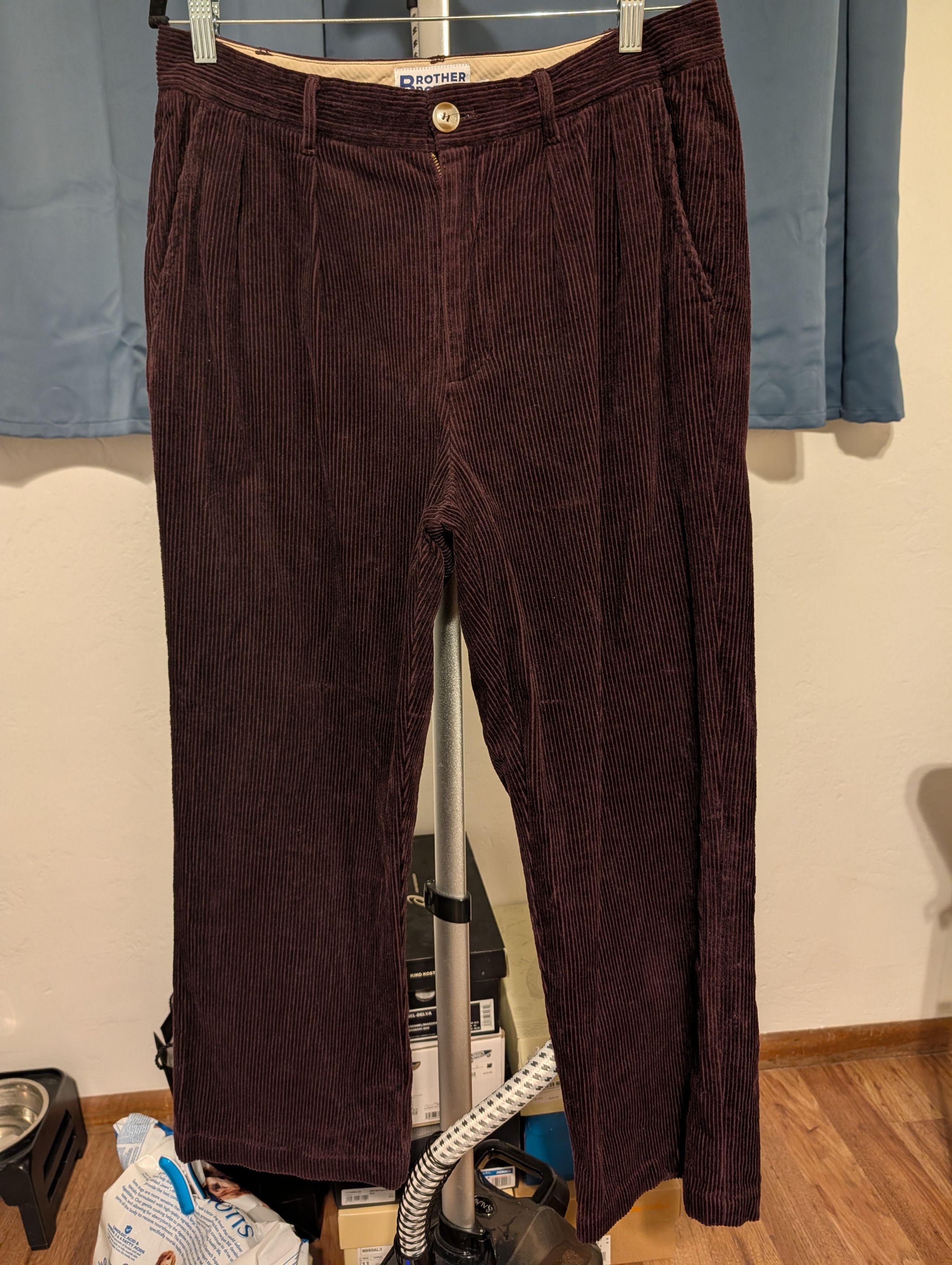 Brother Brother Double Pleated Cord Trouser Size US 33 - 1 Thumbnail