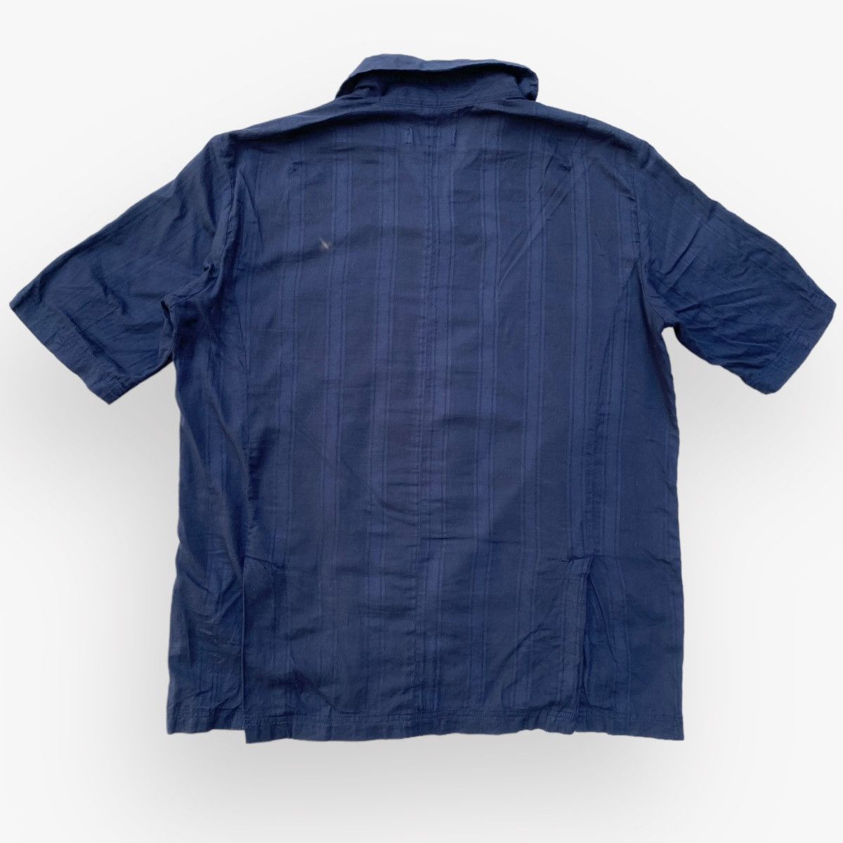 Number (N)ine Vintage 90’s N(N) Open Collar Black Stripe Shirt Size US M / EU 48-50 / 2 - 5 Thumbnail