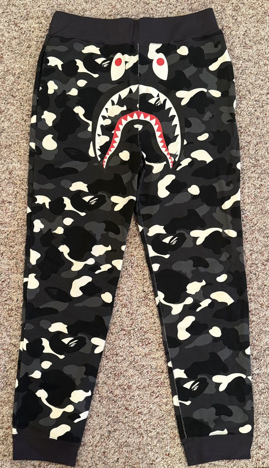 Bape Bape Shark Black Camo Jogger Sweatpants Size US 34 / EU 50 - 1 Thumbnail