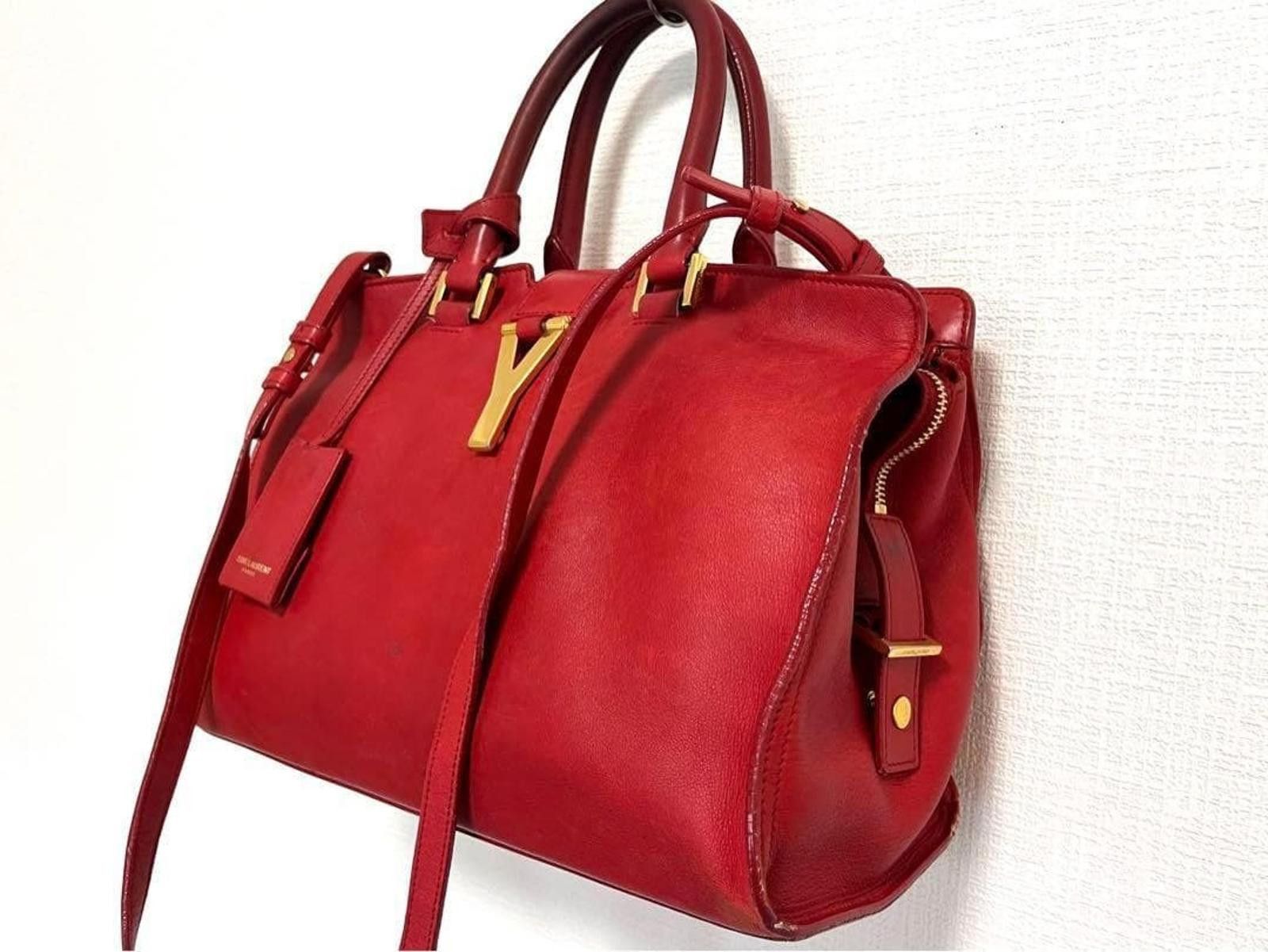 Saint Laurent Paris Saint Laurent - Red Leather Sac de Jour Tote Bag Size ONE SIZE - 4 Thumbnail