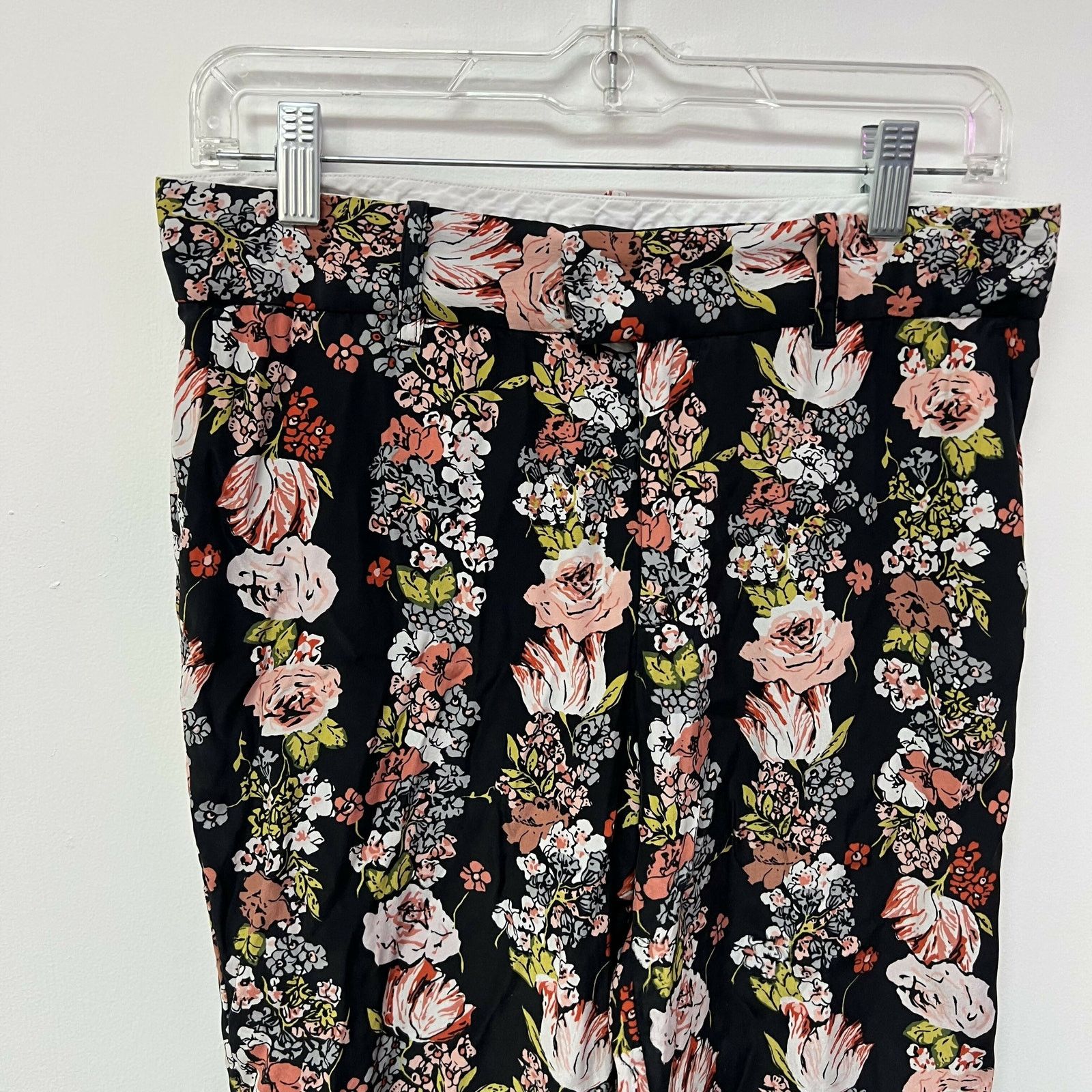 Equipment Equipment 100% Silk Multicolor Floral Trouser Pants Sz XS Size 26" / US 2 / IT 38 - 3 Thumbnail