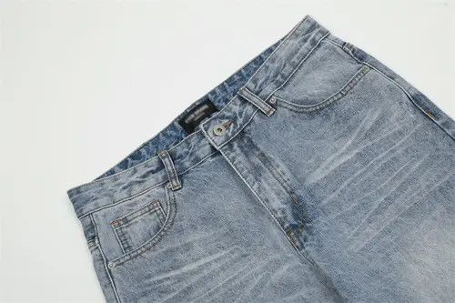 Japanese Brand × Jean Pants American retro washed distressed loose flared jeans Size US 34 / EU 50 - 4 Thumbnail