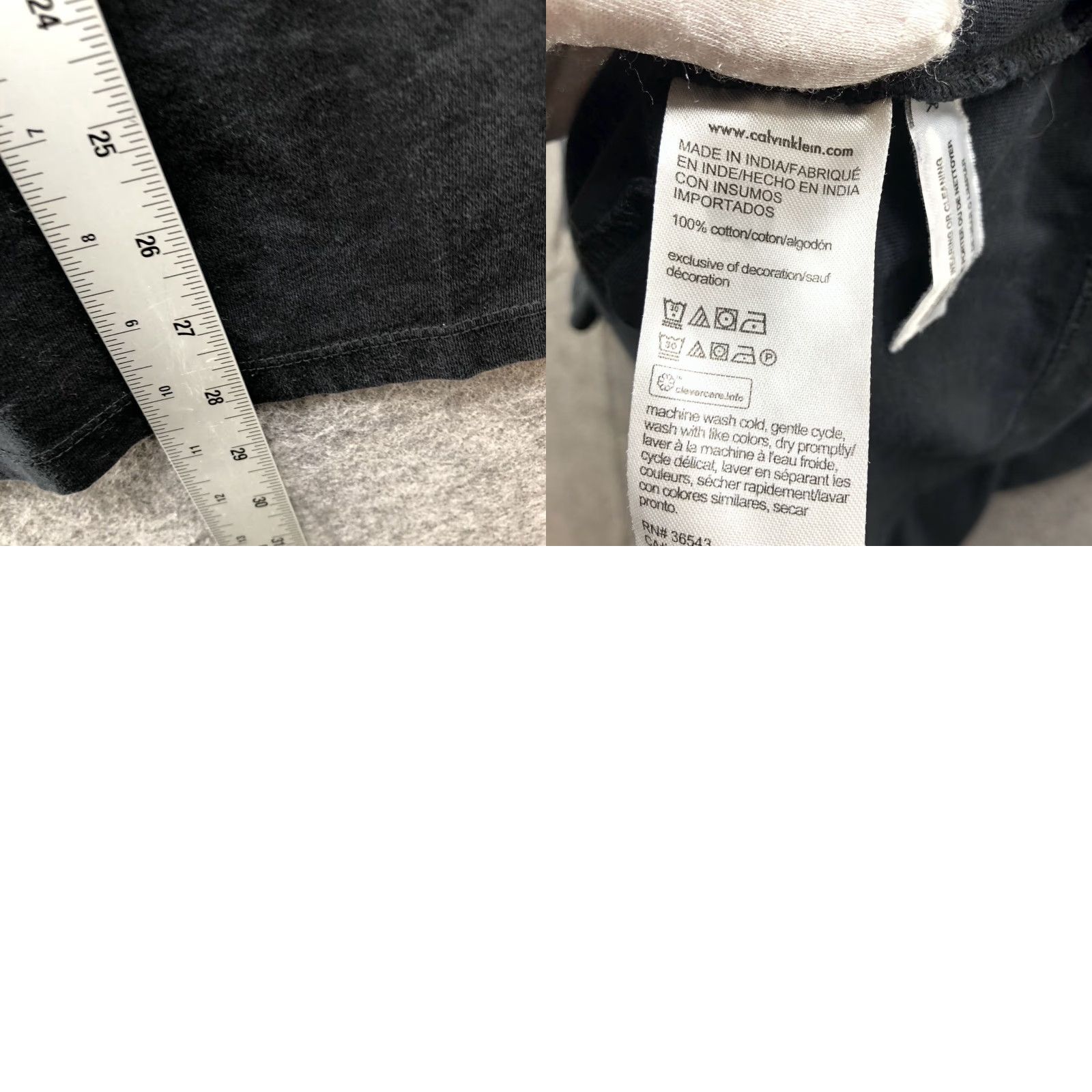 Calvin Klein Calvin Klein Long Sleeve T Shirt Mens XL Classic Fit Black Crewneck Cotton Size US XL / EU 56 / 4 - 8 Thumbnail