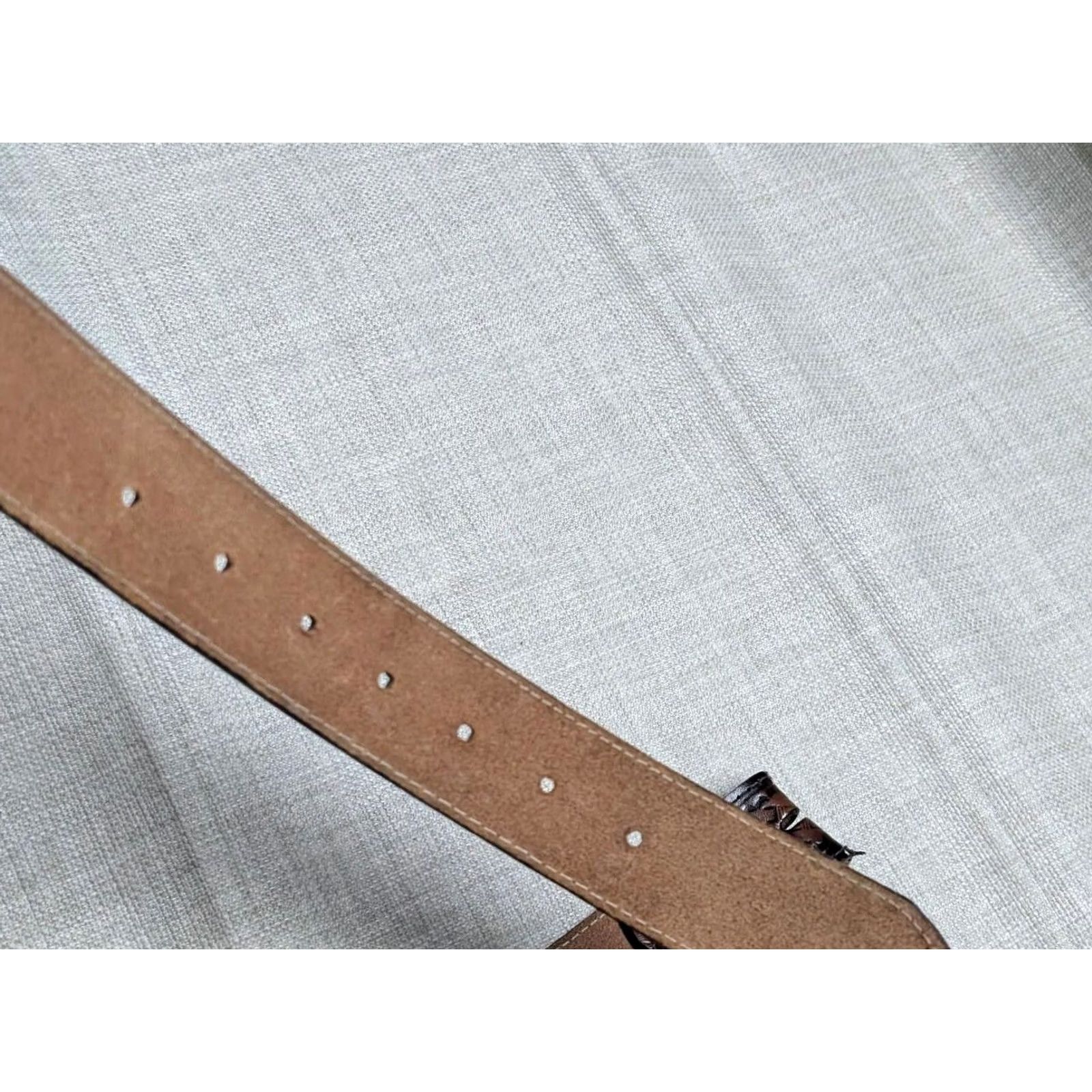 Vintage VINTAGE Western Belt belt basketweave 46 brown 1-1/2" tooled cowhide leather Mens Size 46 - 7 Thumbnail