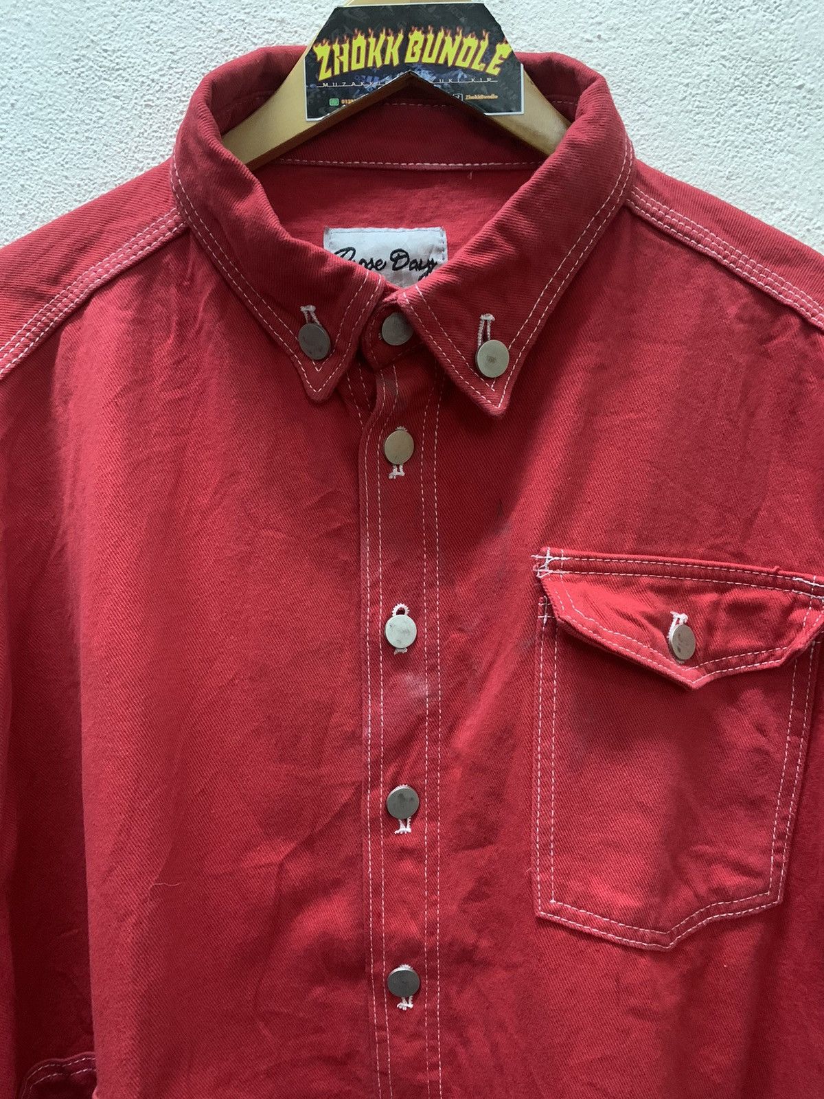 Japanese Brand Women Casual Denim Jacket Frayed Buttom up Long Sleeve Size 4XL / US 24-26 - 3 Thumbnail
