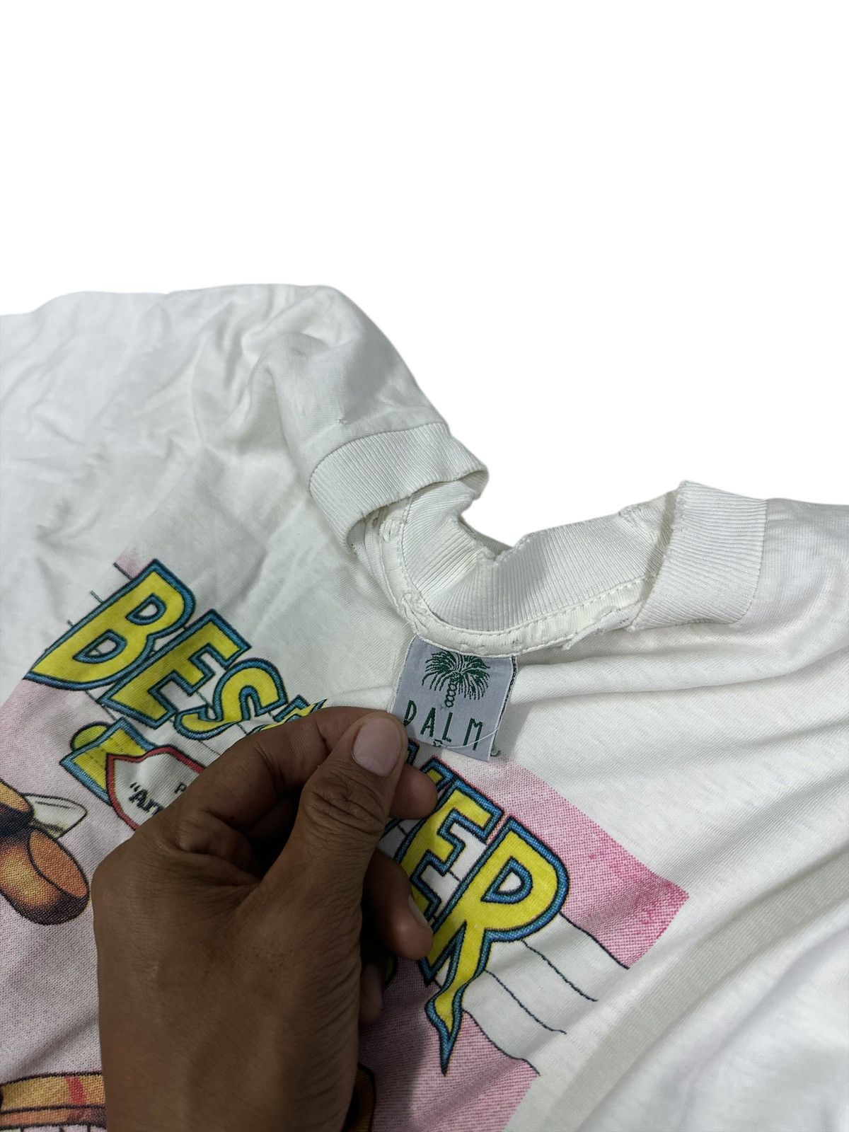 Vintage Distress Trashed Garfield Tee🎌💥 Size US L / EU 52-54 / 3 - 5 Thumbnail