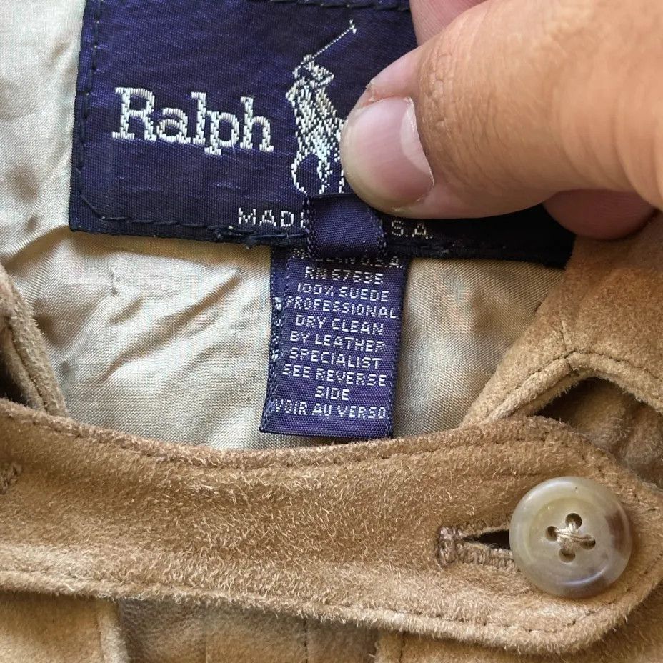 Ralph Lauren Purple Label Vintage Purple Label Ralph Lauren Suede Western Button Shirt Size US L / EU 52-54 / 3 - 4 Thumbnail