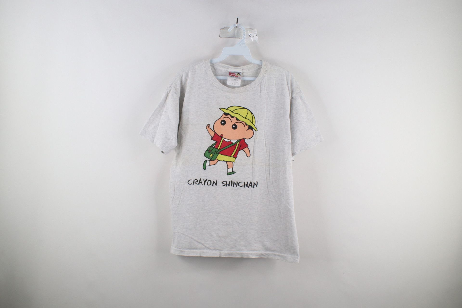 Vintage 90s Crayon Shin Chan Japanese Manga T-Shirt Gray