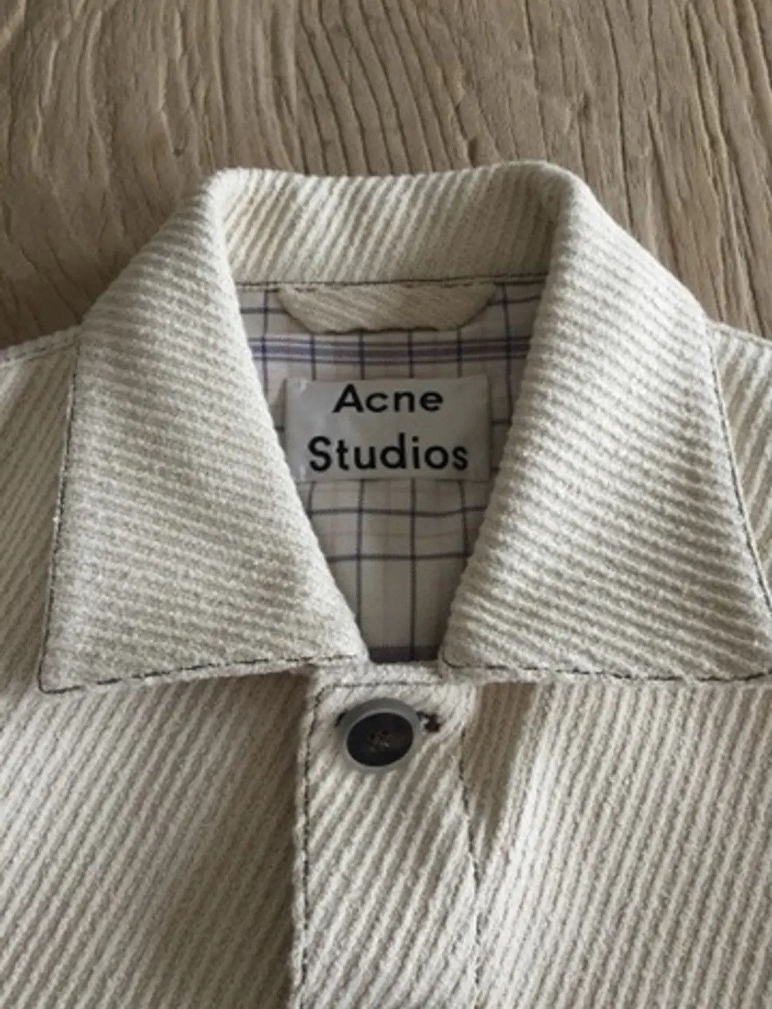 Acne Studios Grail Cream Oversized Jacket Size US S / EU 44-46 / 1 - 1 Thumbnail