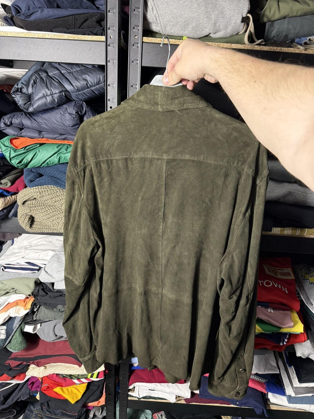 Polo Ralph Lauren Ralph Lauren Suede Utility Jacket Green Goat Leather Field L Size US L / EU 52-54 / 3 - 10 Thumbnail