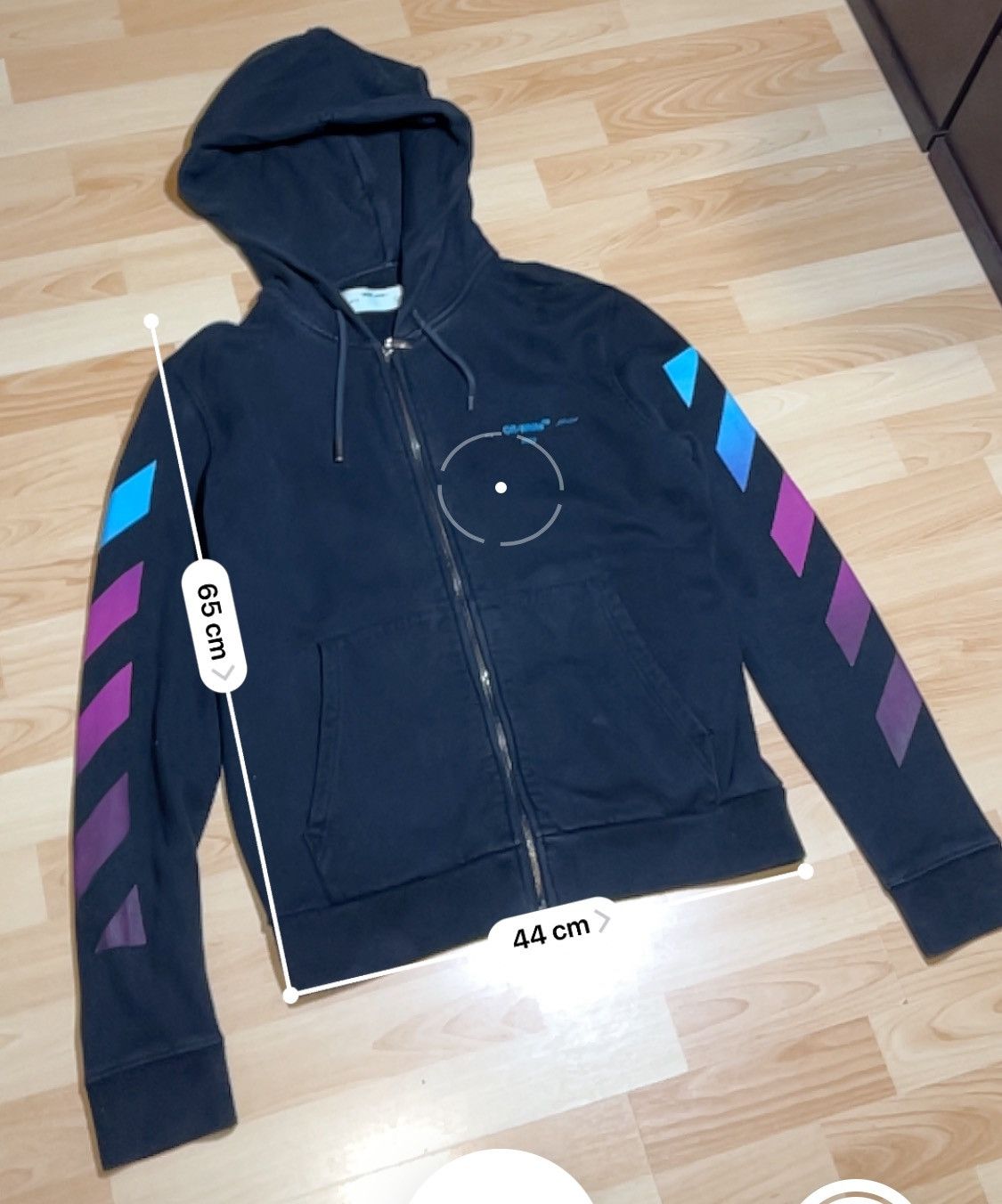Off-White Off-White Diagonal Gradient Zip-Up Hoodie Virgilabloh Size US M / EU 48-50 / 2 - 13 Thumbnail