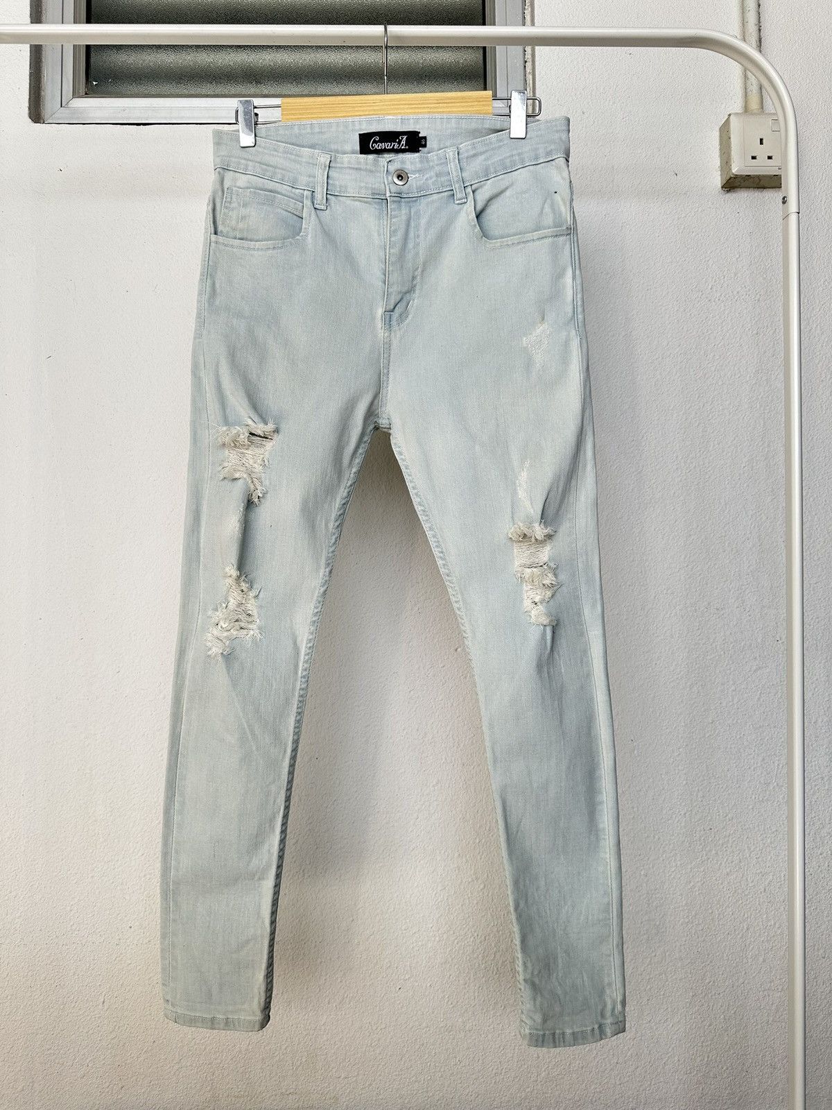 CIVARIZE 🔥Jrock / Vkei🔥 - CavariA washed blue distressed denim Size US 30 / EU 46 - 8 Thumbnail