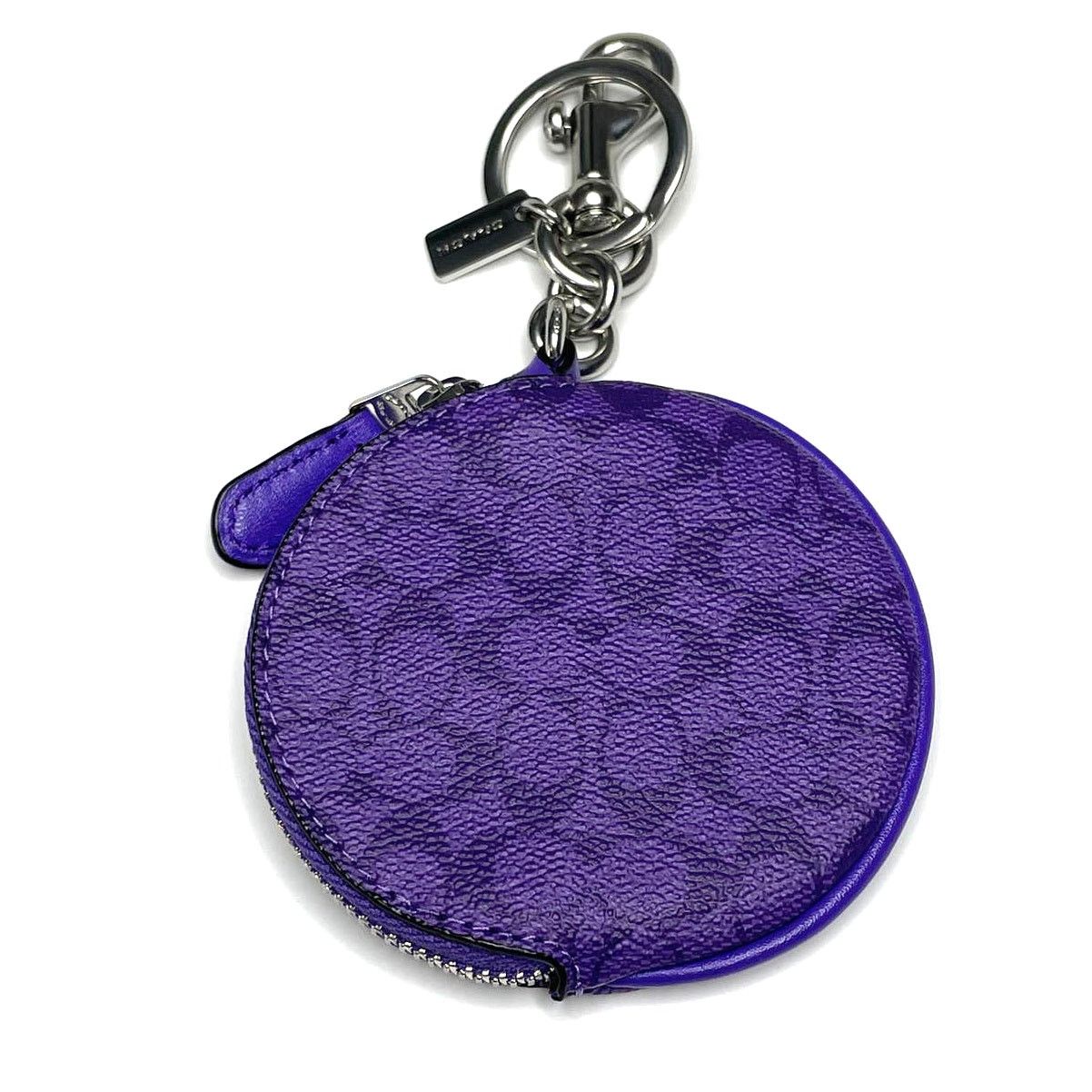 Coach Coach Circular Coin Pouch Bag Charm In Signature Canvas New Size ONE SIZE - 1 Thumbnail