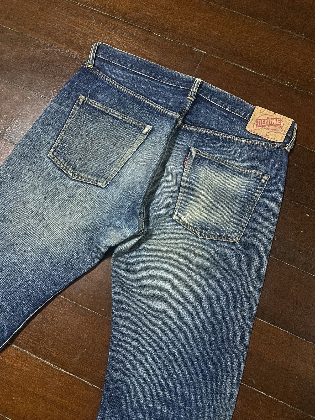 Denime Vintage 90s DENIME JAPAN Distress Mud Denim Selvedge Jeans Size US 36 / EU 52 - 12 Thumbnail