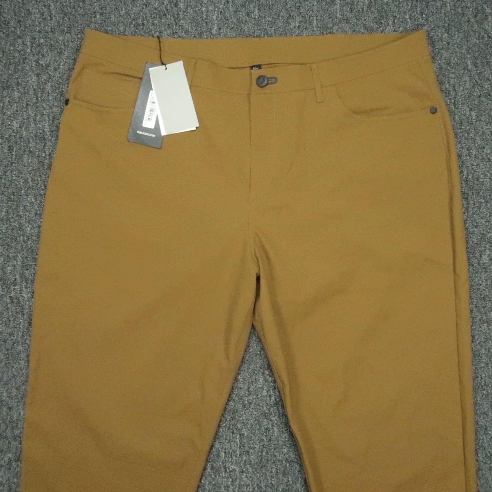Vintage Public Rec Pants Mens 40x36 5 Pocket Straight Stretch Military Green Workday 2.0 Flat Front Button Zip Solid Regular Chino Pockets 40 In Inseam 36 Eco Size US 40 / EU 56 - 2 Thumbnail