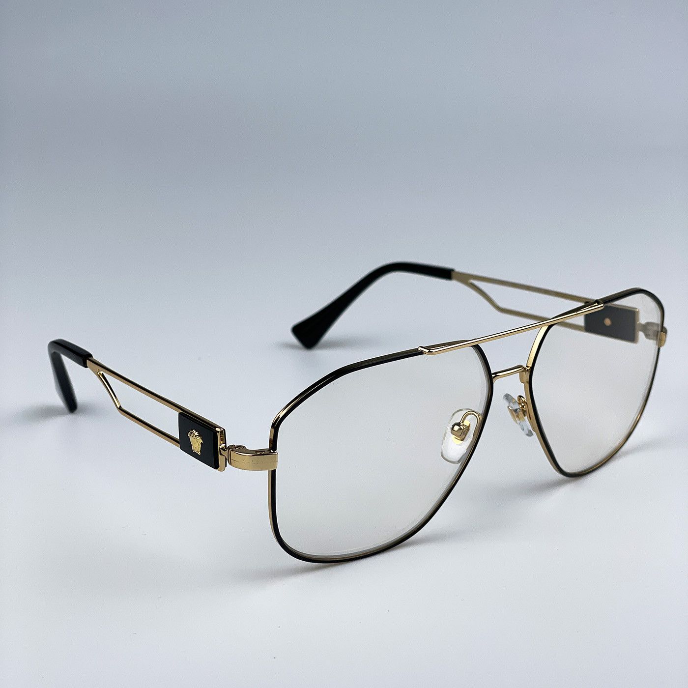 Versace NEW Versace VE1287 1443 Metal Pilot Men Unisex Eyeglasses Size ONE SIZE - 3 Thumbnail