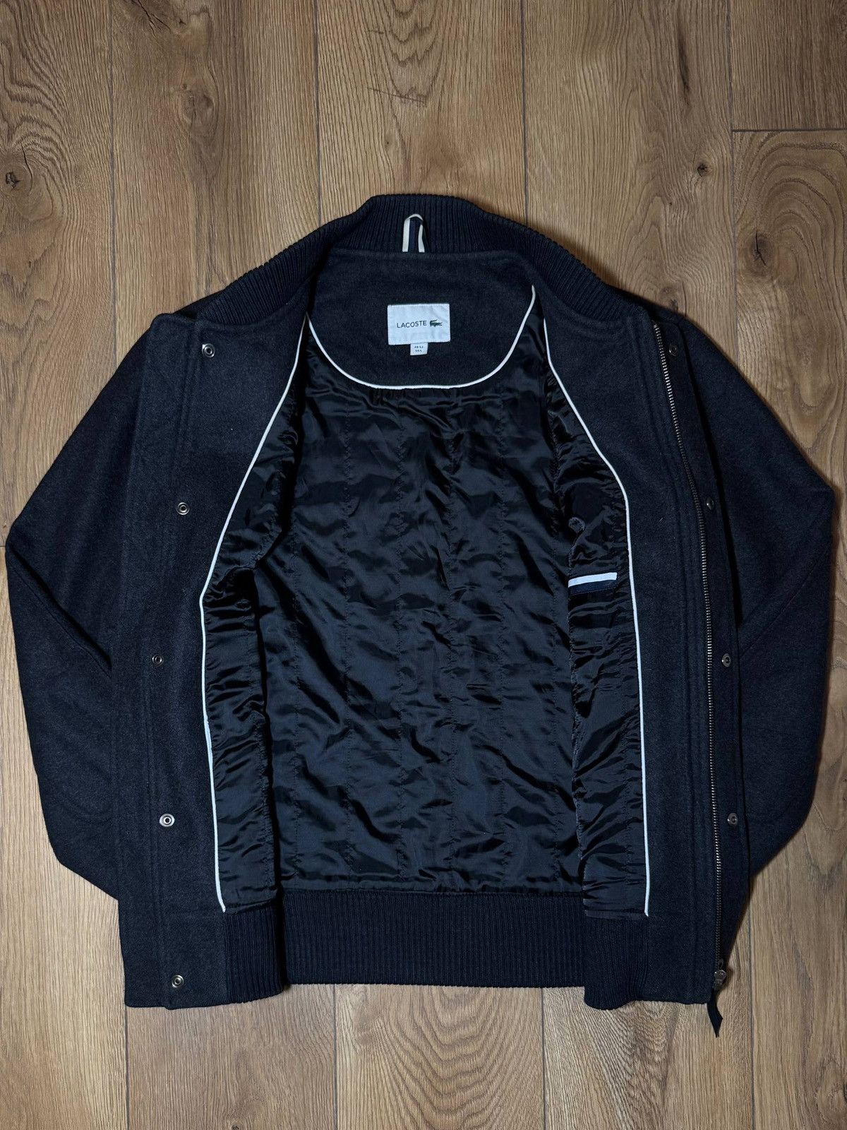 Lacoste Men`s Lacoste Rare Wool Winter Bomber Jacket Size L Size US L / EU 52-54 / 3 - 15 Thumbnail