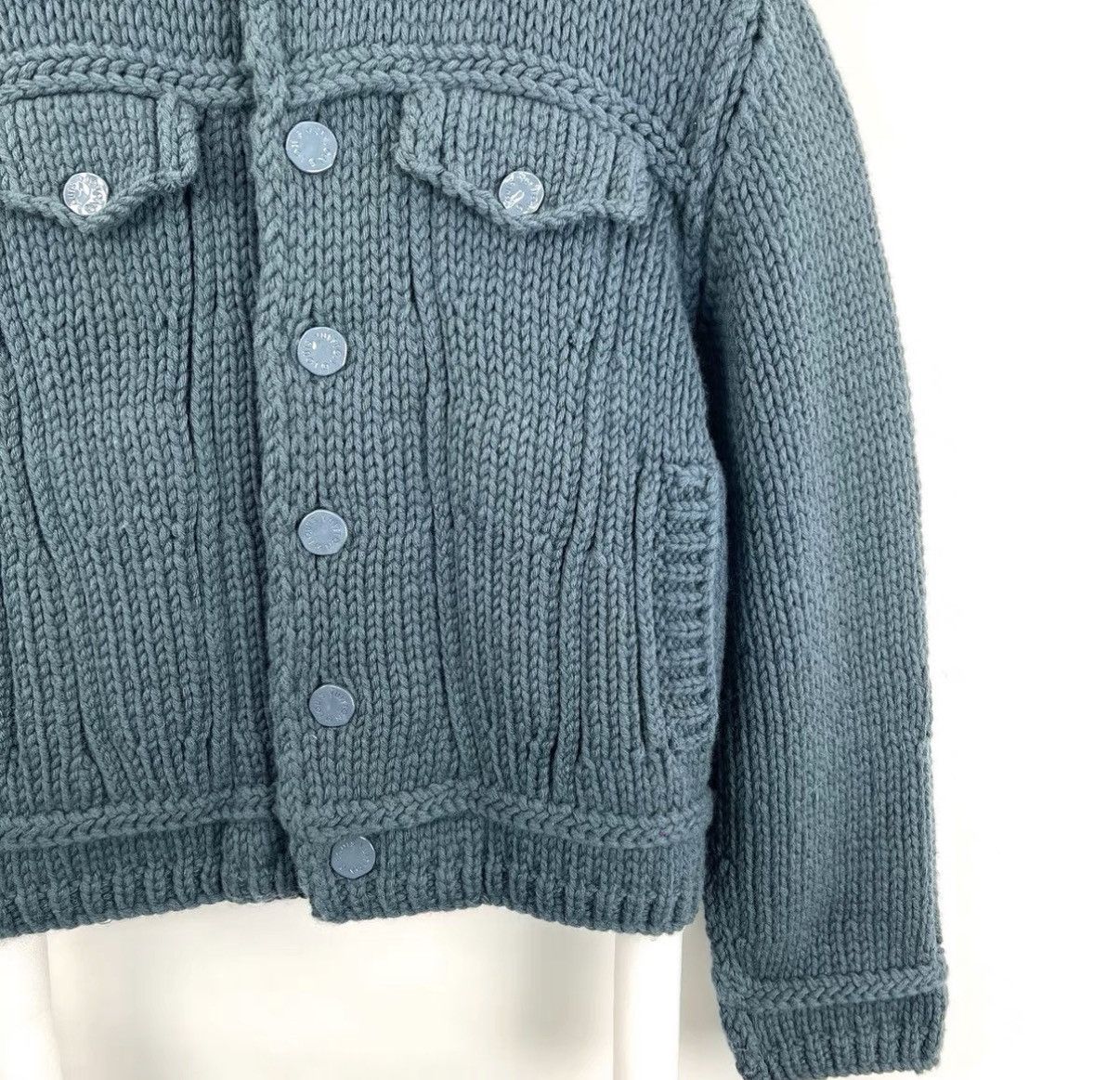 Louis Vuitton Louis Vuitton Runway Blue Knit Button Cardigan K12 Size M / US 6-8 / IT 42-44 - 5 Thumbnail