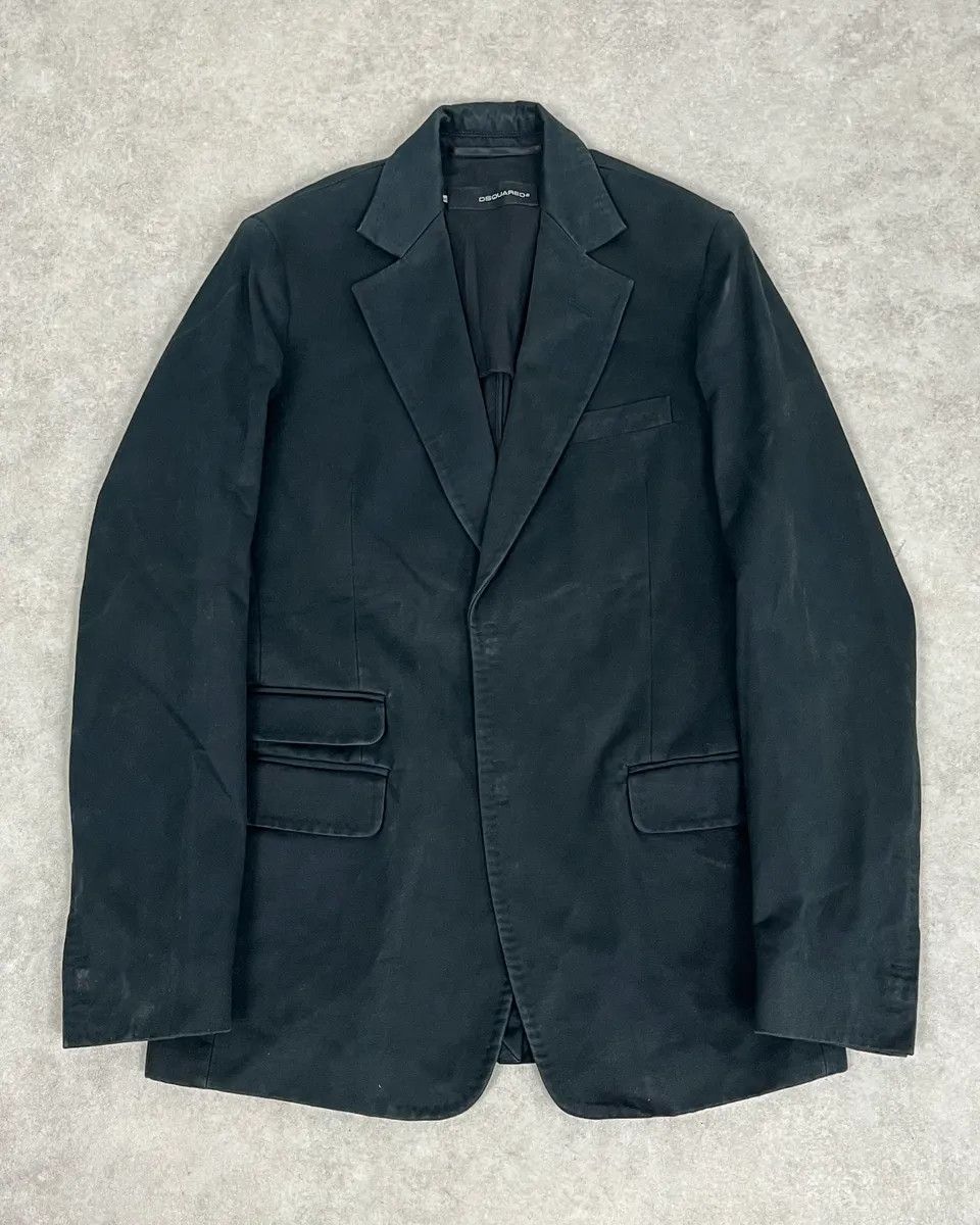 Dsquared2 AW2003 Dsquared2 Black Denim Pocket Blazer Jacket Size 42R - 1 Thumbnail