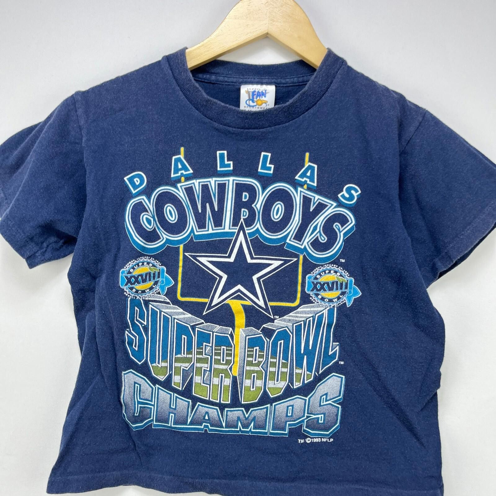 NFL Vintage 90s Dallas Cowboys Super Bowl T-Shirt Youth Medium Size US M / EU 48-50 / 2 - 2 Thumbnail